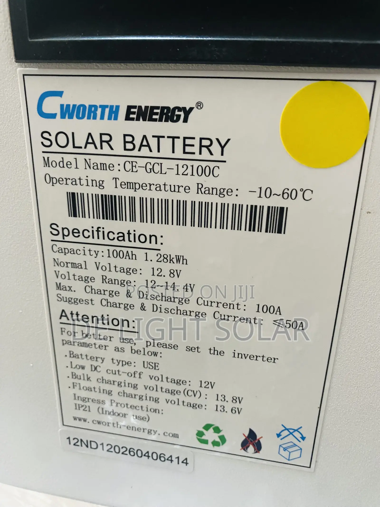 100ah Cworth Lithium Battery