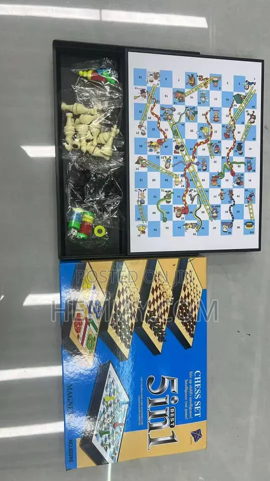 5in1 Magnetic Board Games (Ludo, Chess, Dart, Checkers,snake Ladder)