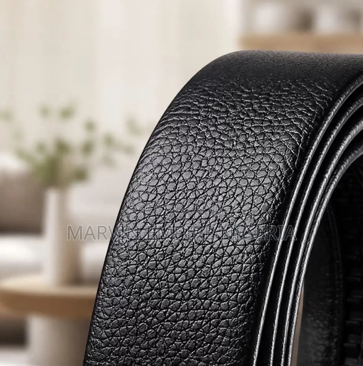 Guitar Designed Trendy Solid Color Men'S Belt Automatic Buckle