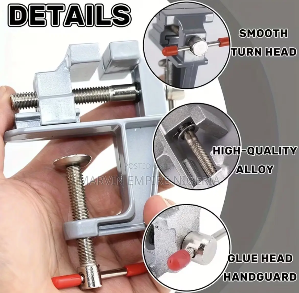Industrial Grade 360° Swivel Rotation, Compact Desktop Clamp