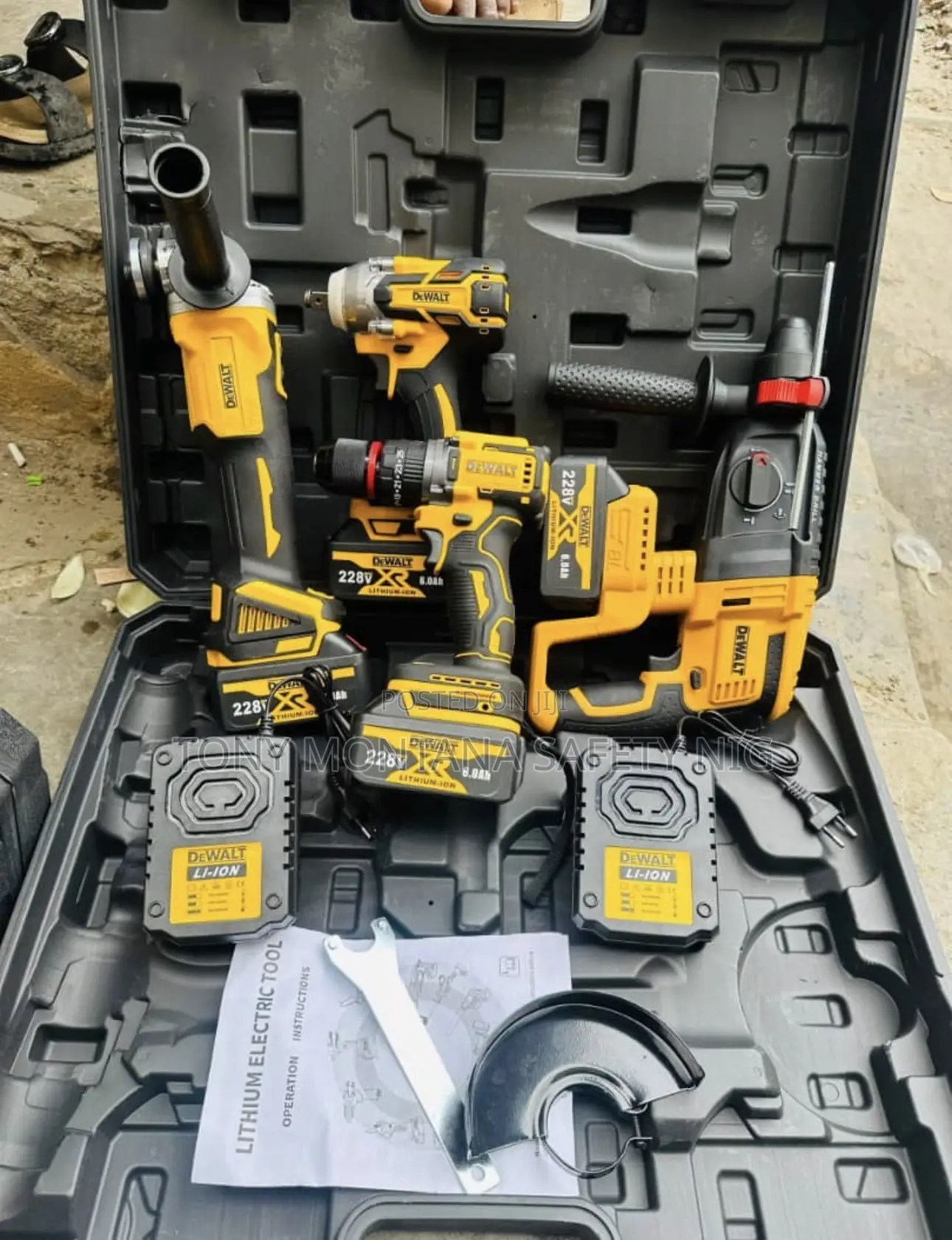 4-in-1 Cordless Power Tool Combo Kit - With 4 Batteries
