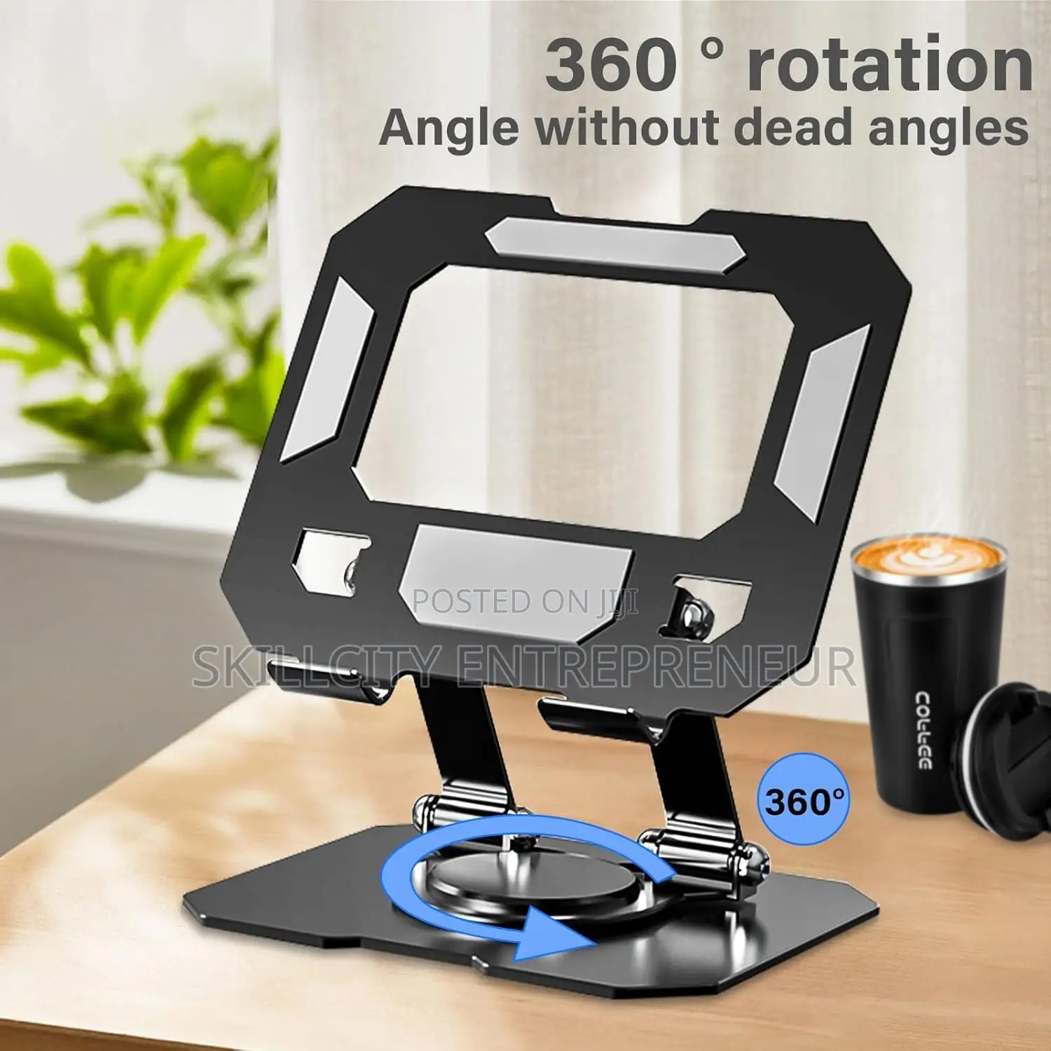 360° Rotating Foldable Metal Phone/Tablet Holder