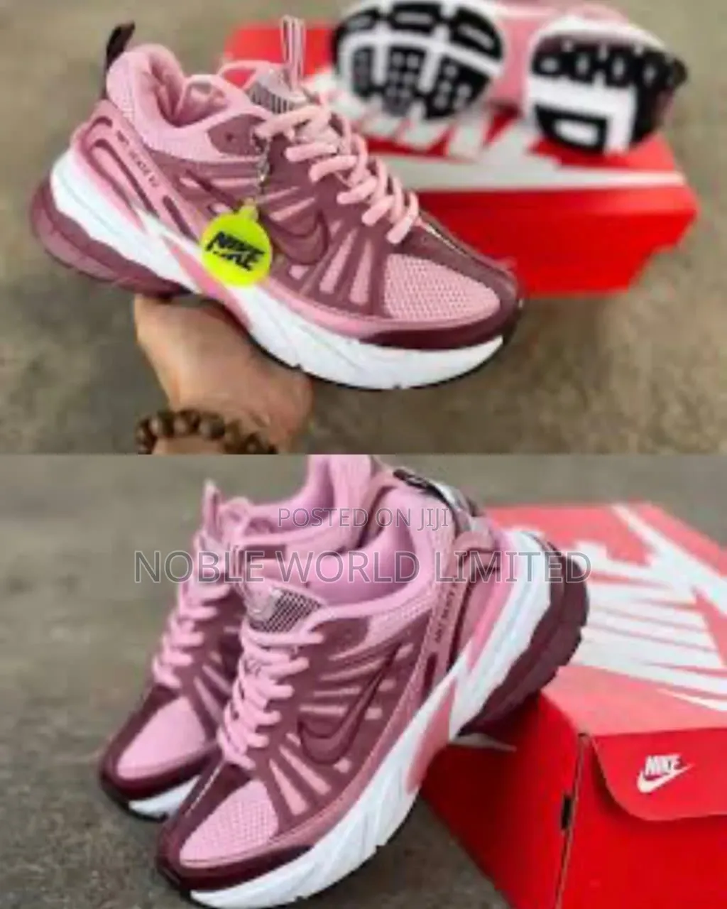 Nike Female Pink White Sneakers CW 8v