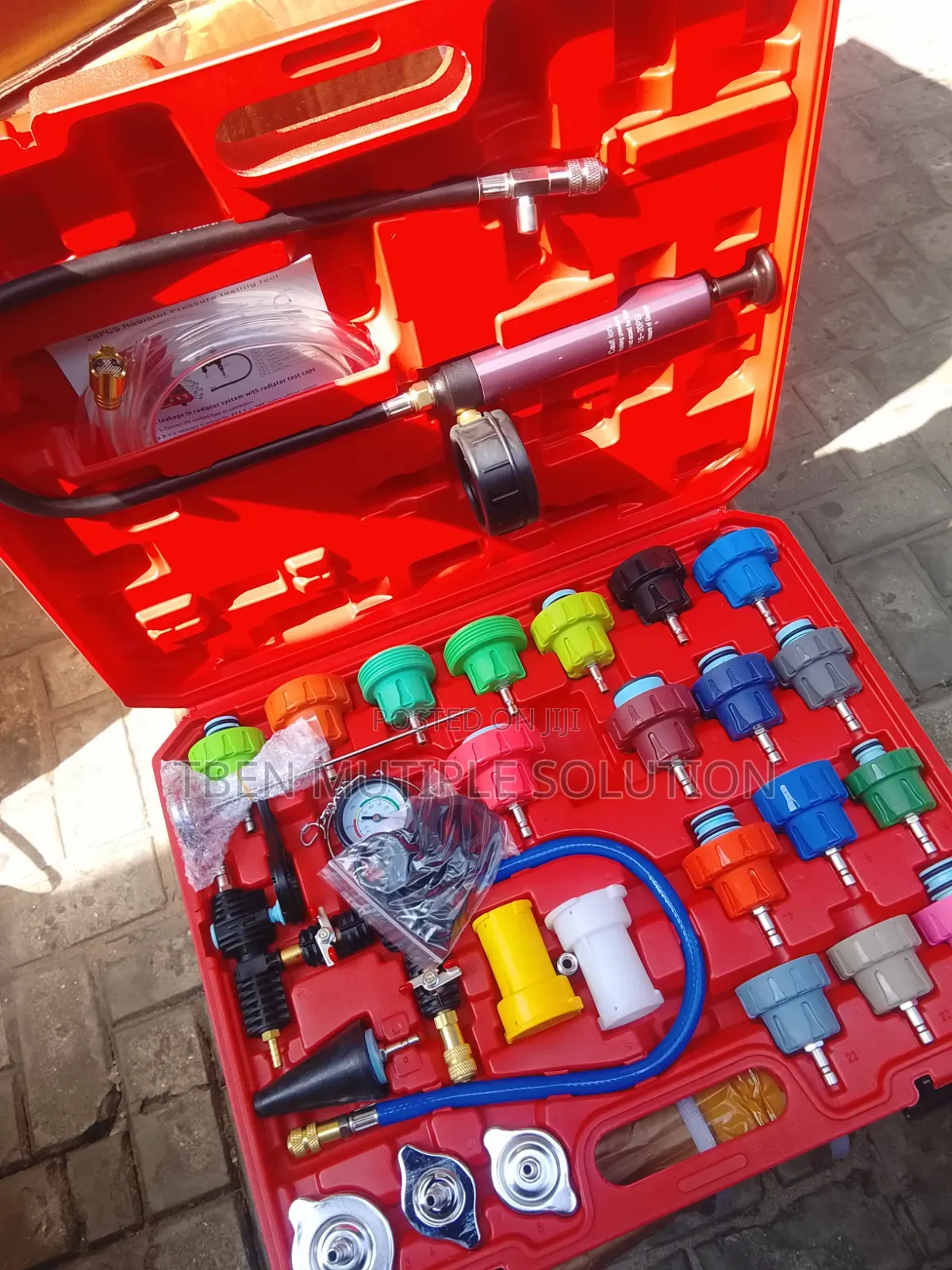 28-Piece Radiator Pressure Leak Tester and Coolant Vacuum Refill Kit,