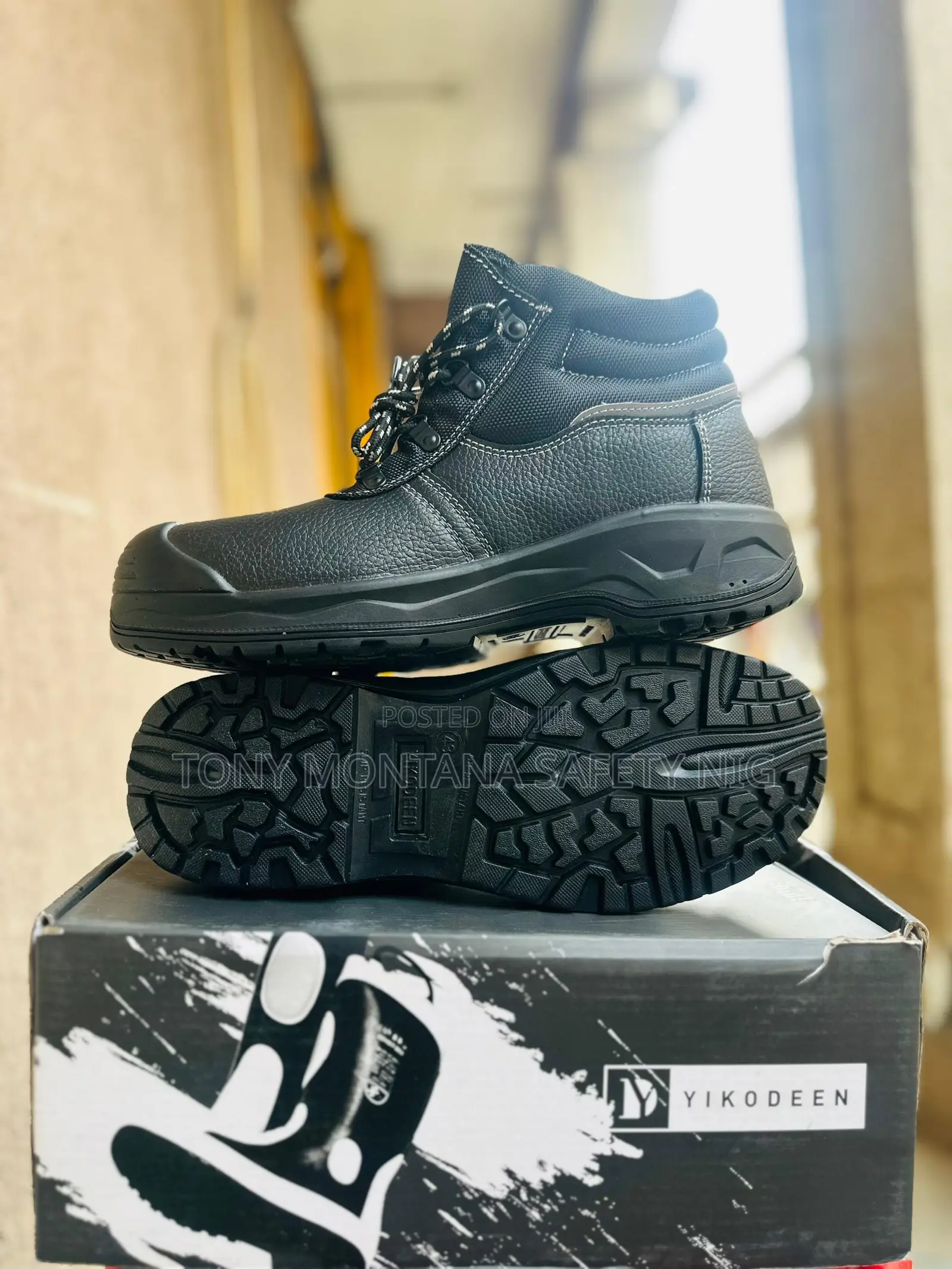 YIKODEEN Industrial Safety Boot - Steel Toe Protective Work Boot
