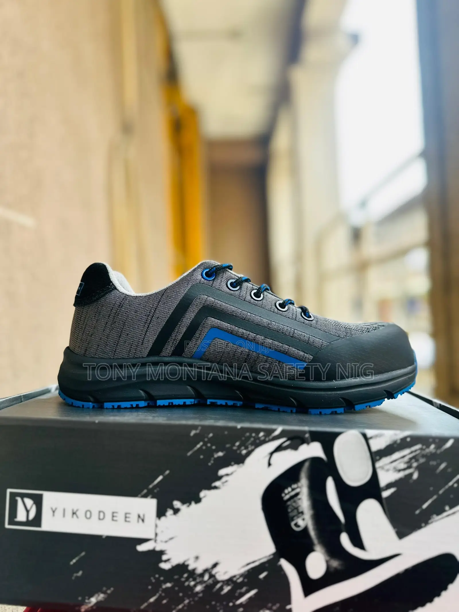 YIKODEEN Low Cut Safety Shoe - Sporty Steel Toe Sneaker