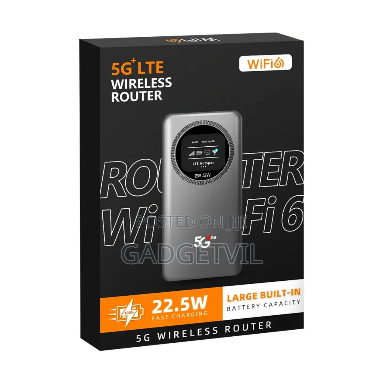 4G Wi-Fi 6 Dual Band 22.5W Power Bank 2.4GHz/5GHz Portable MiFi Router