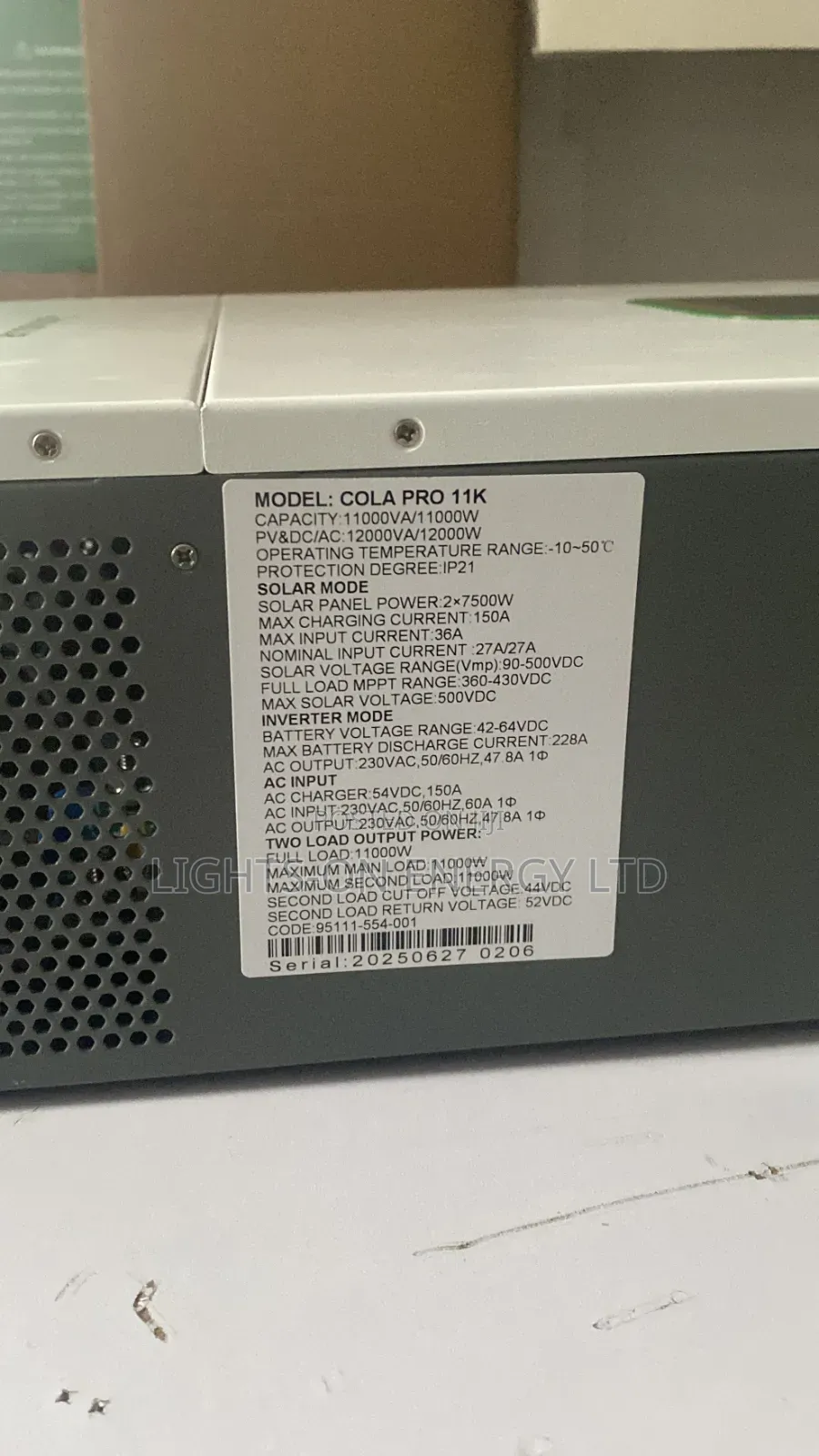 Colasolar 11kva Hybrid Inverter