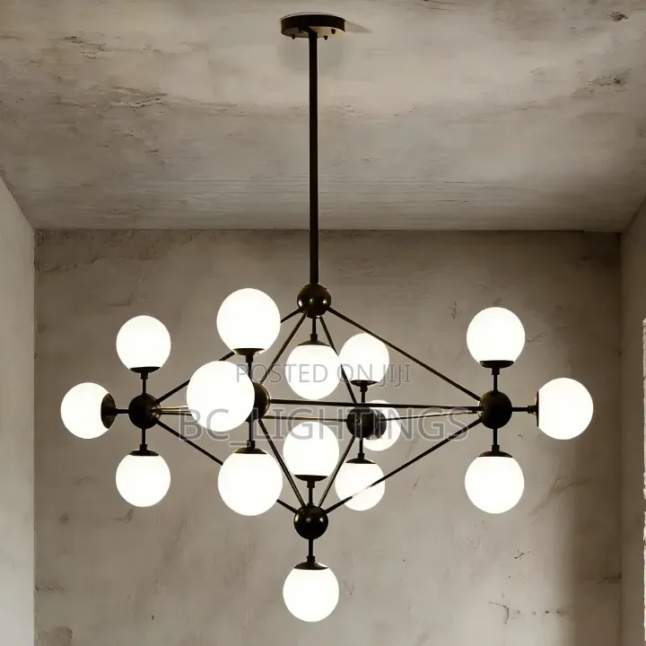 Modern Apartment Living Room Chandelier Glass Ball Light for Staircase