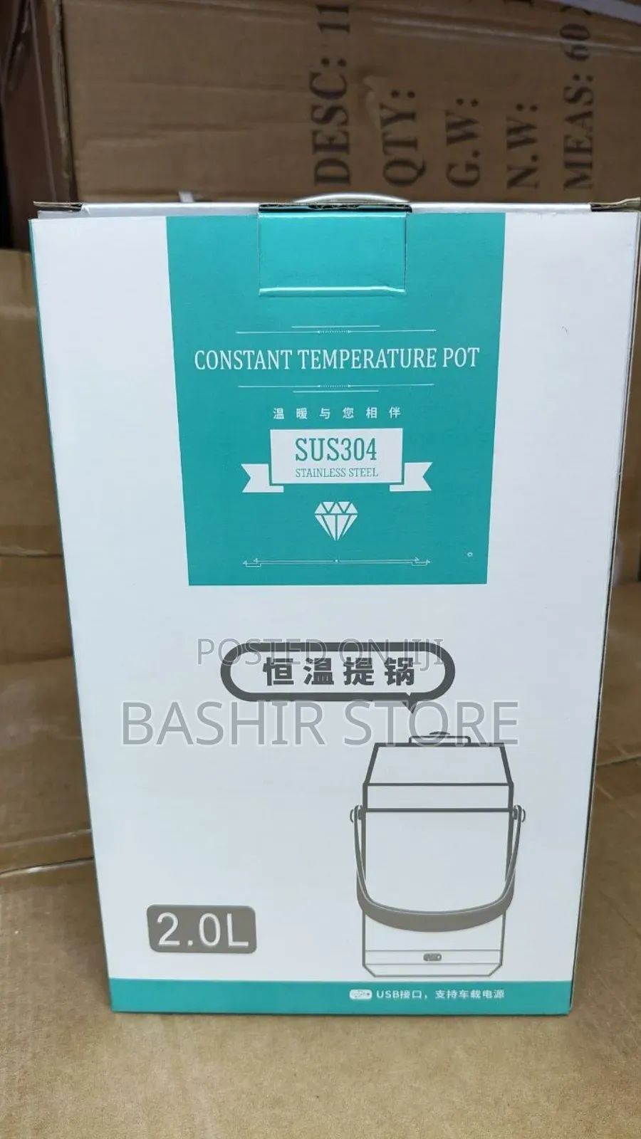 2.0L USB-powered Portable Constant Temperature Food Pot
