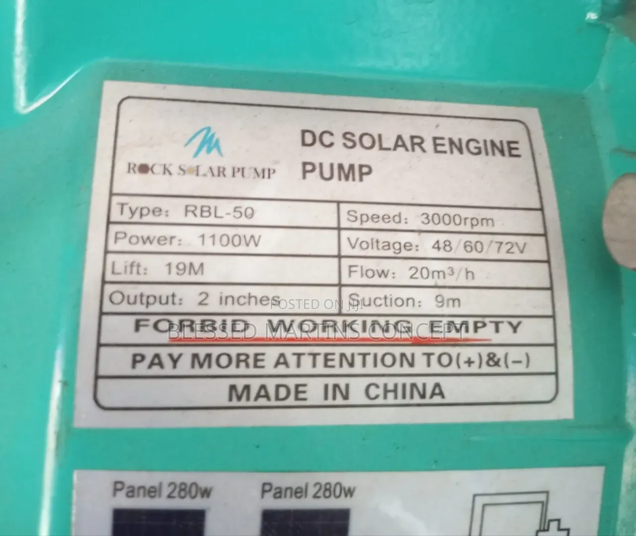 1.5HP DC Irrigation Solar Surface Pumping Machine. 100% Copper Coil