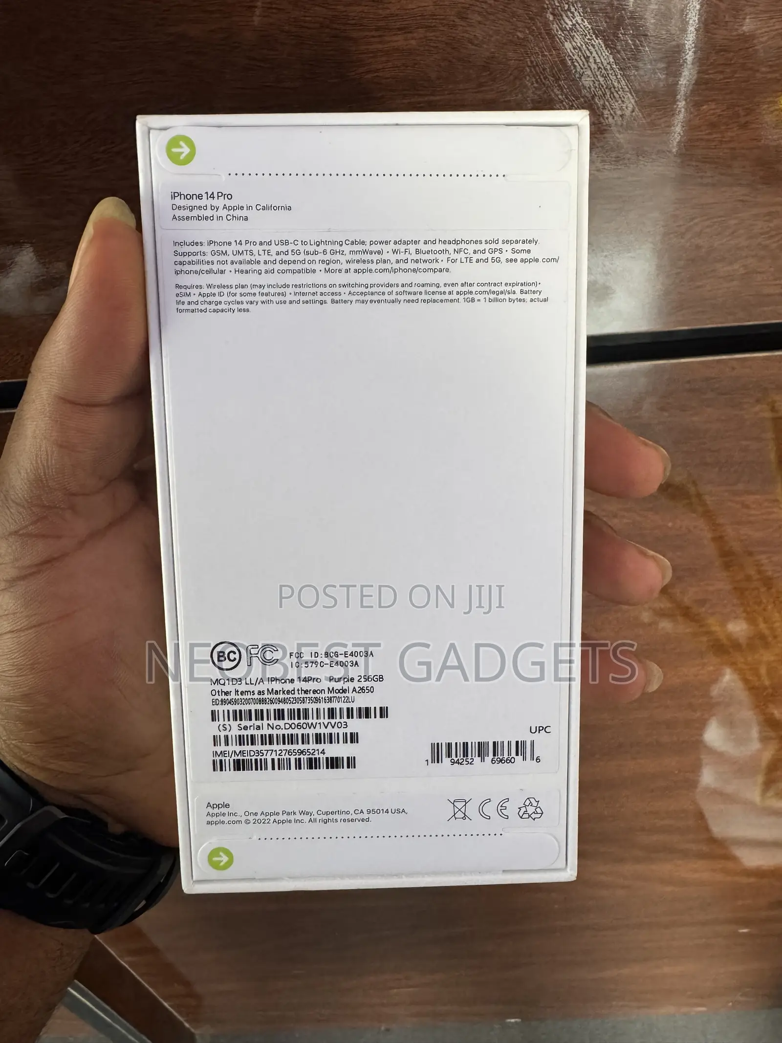 New Apple iPhone 14 Pro 256 GB Purple