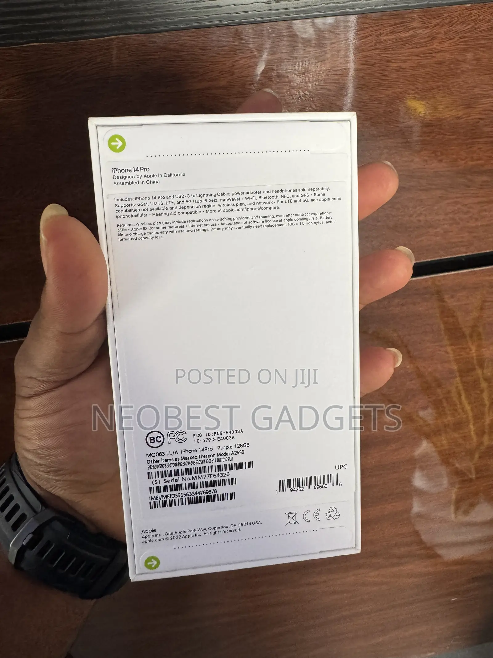 New Apple iPhone 14 Pro 128 GB Purple