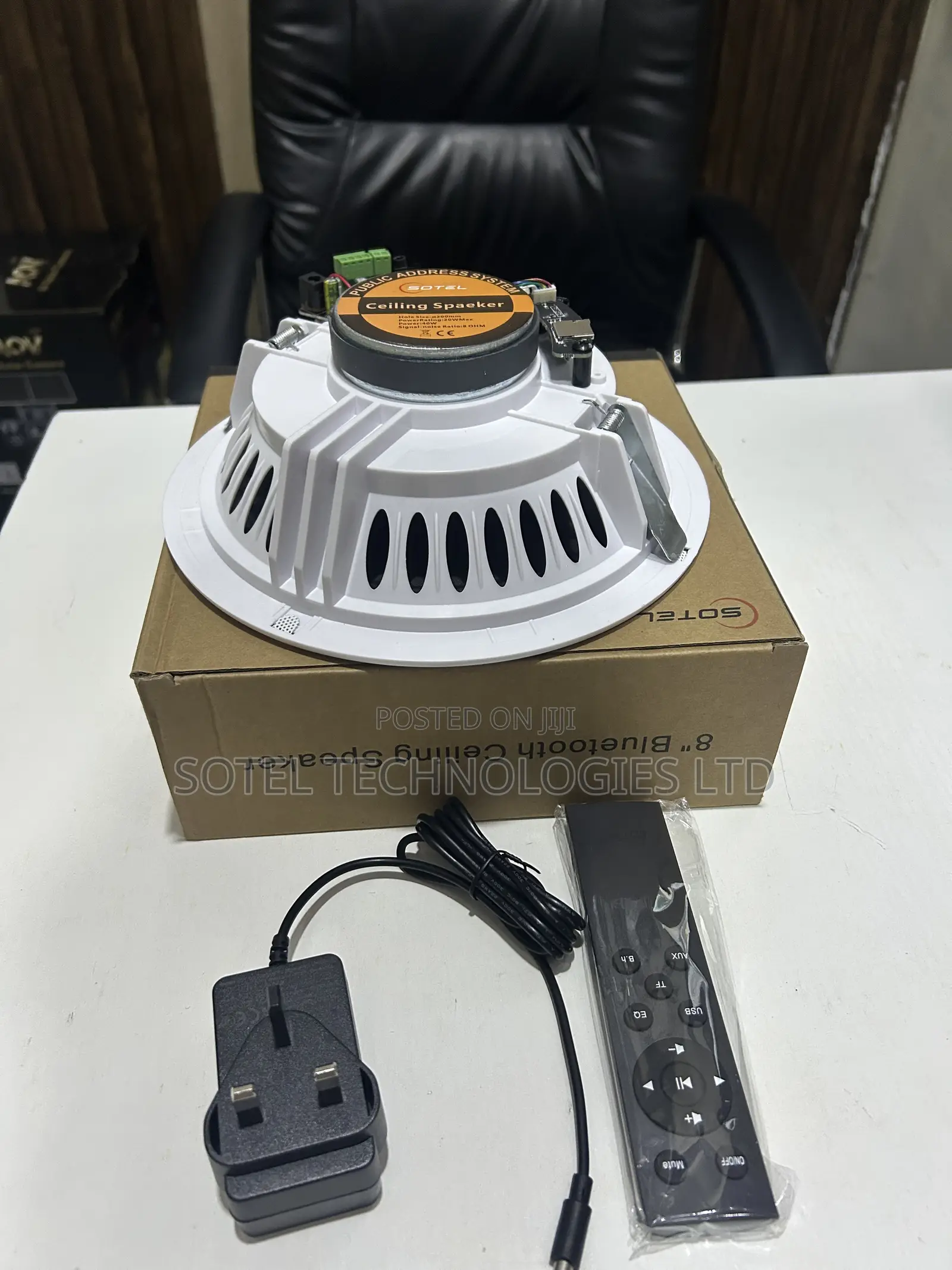 8-Inch 20w Ceiling Speaker for Home, Office, Church With a Remote