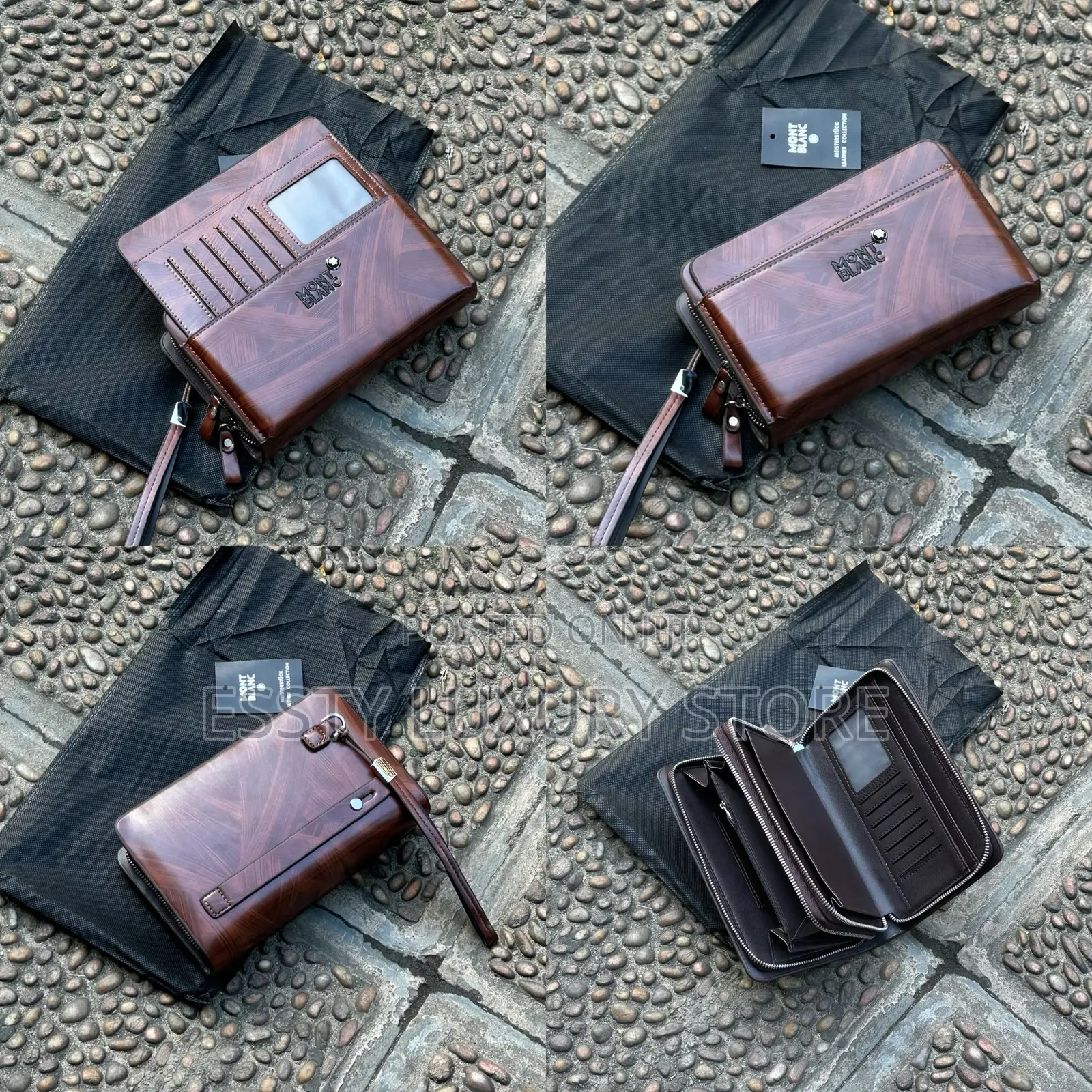 High Quality Luxury Mont Blanc Genuine Leather Purse