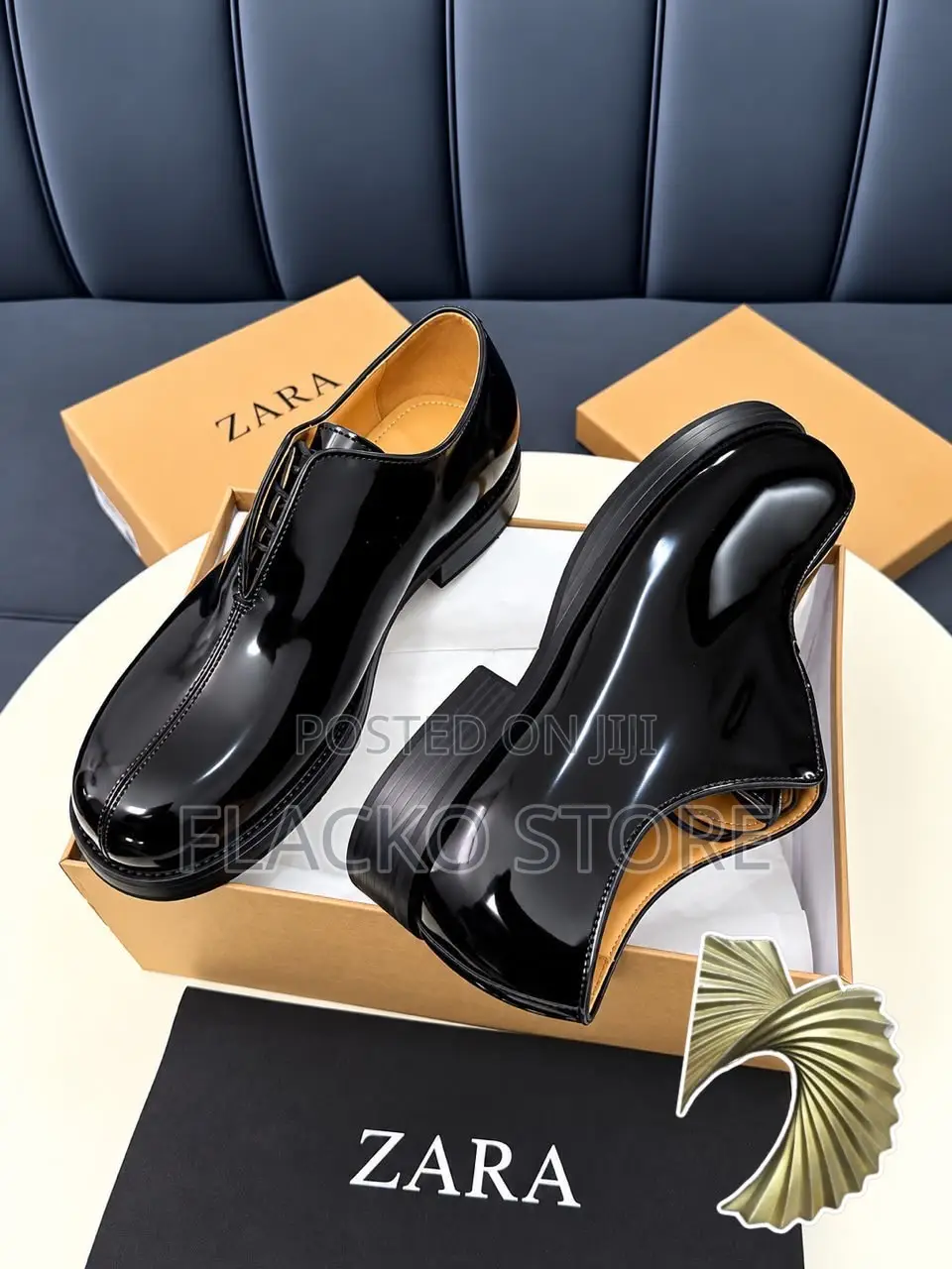 High Quality Premium Zara Patent Derby Shoes
