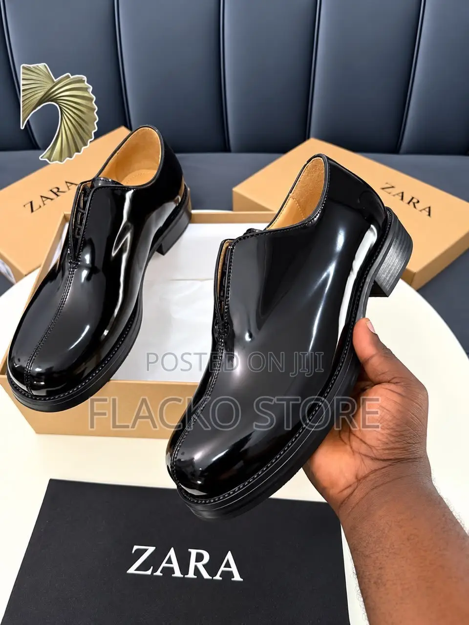 High Quality Premium Zara Patent Derby Shoes