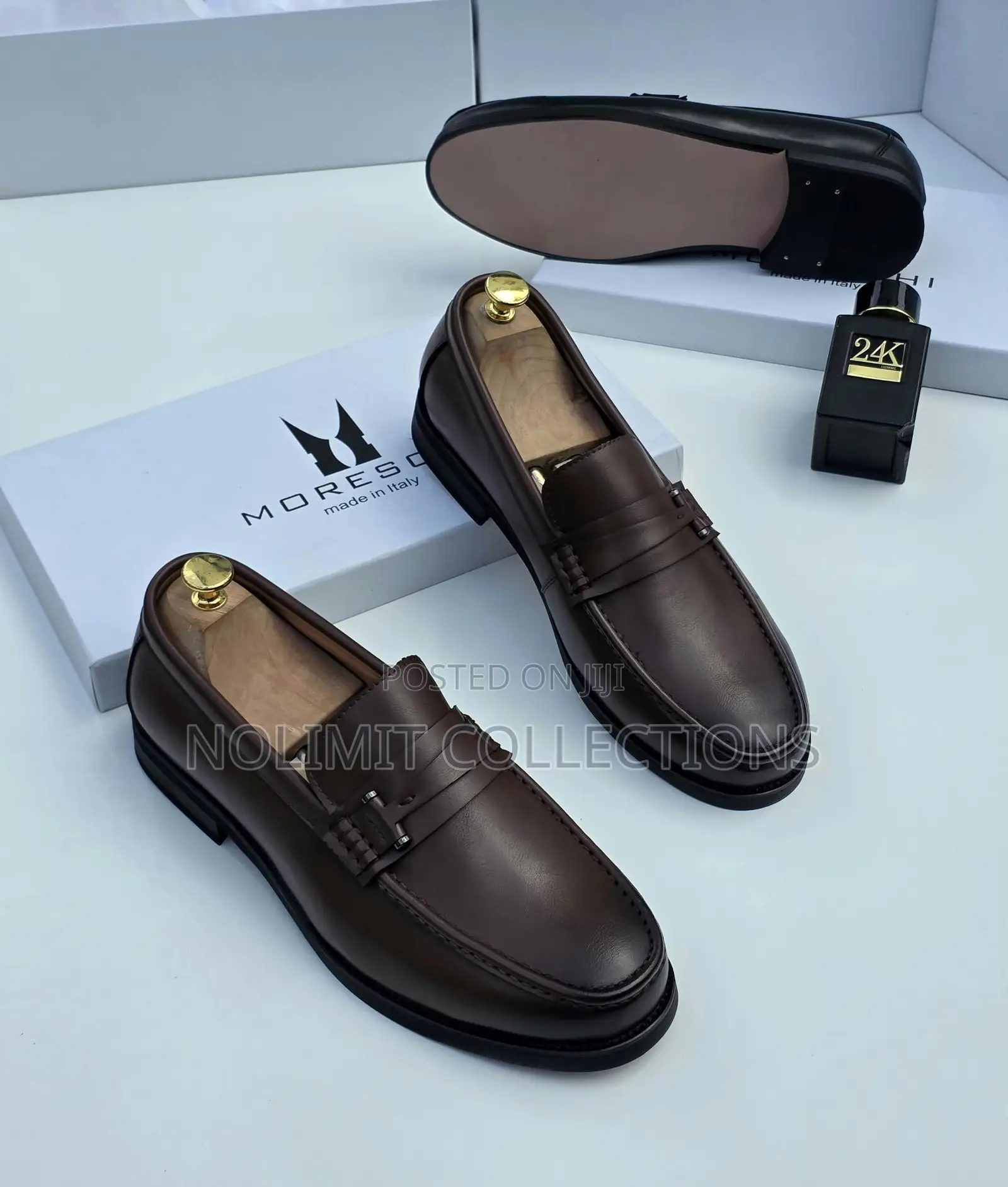 Moreschi Dress Loafers With Black Sole