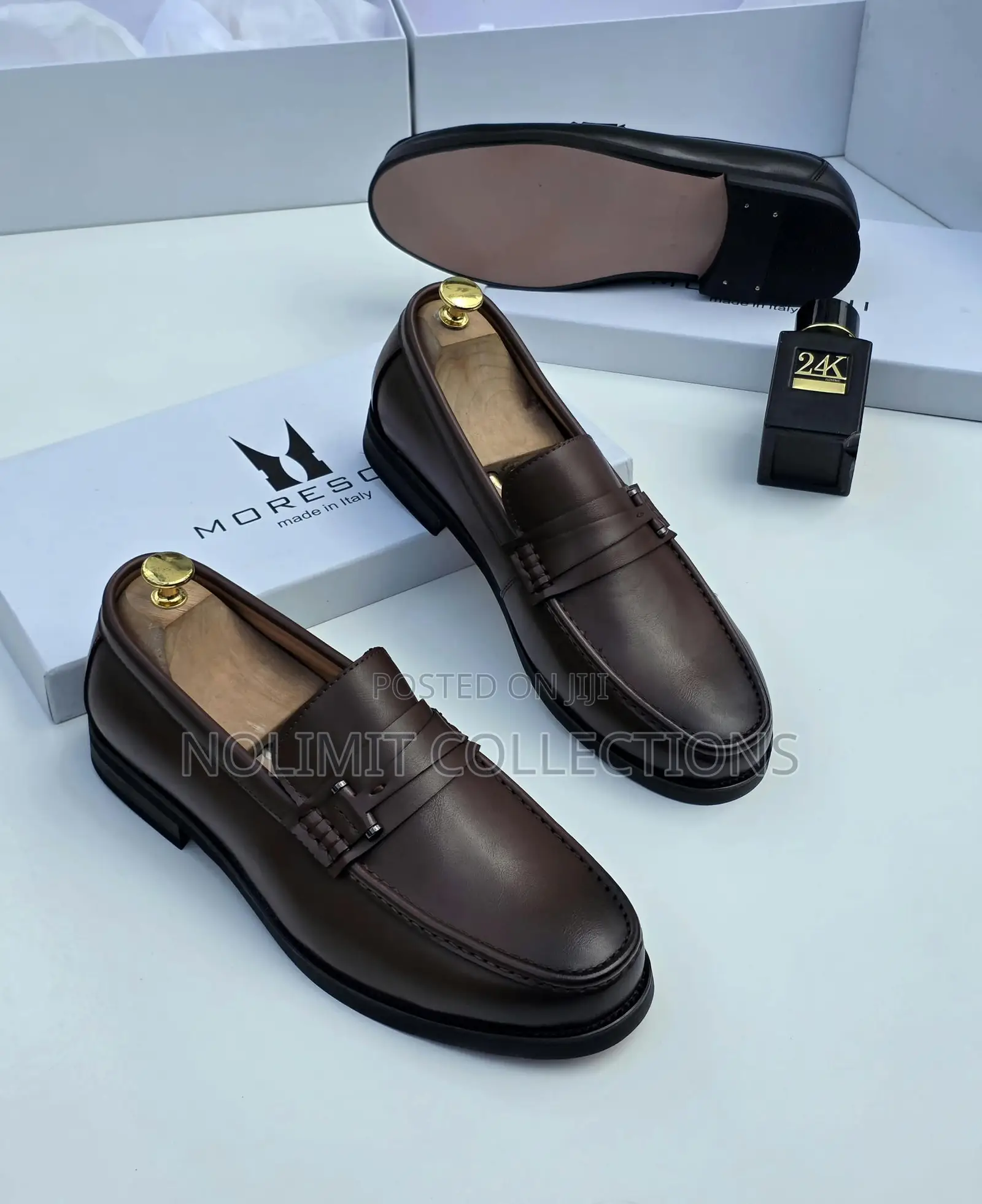 Moreschi Dress Loafers With Black Sole