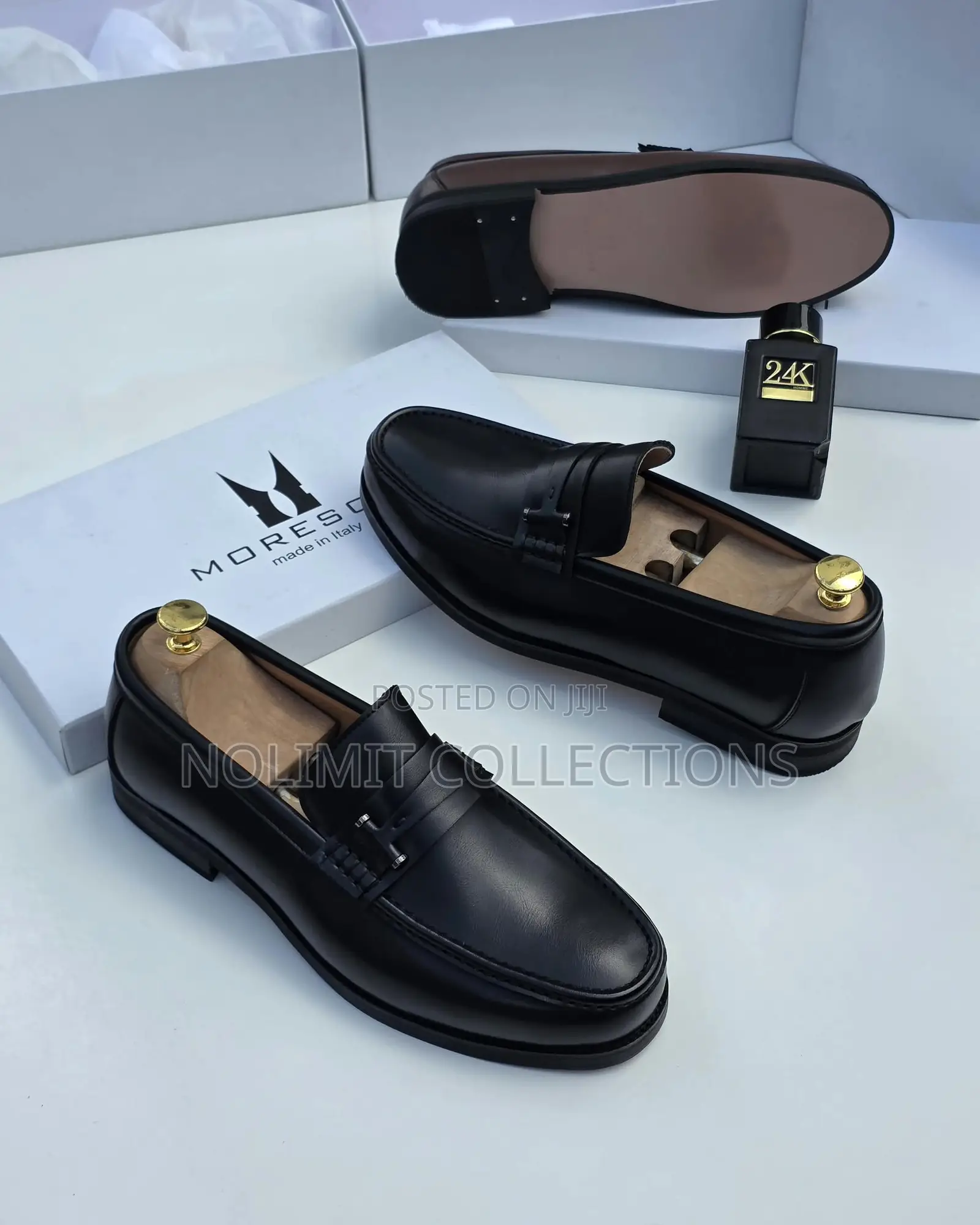 Moreschi Dress Loafers With Black Sole