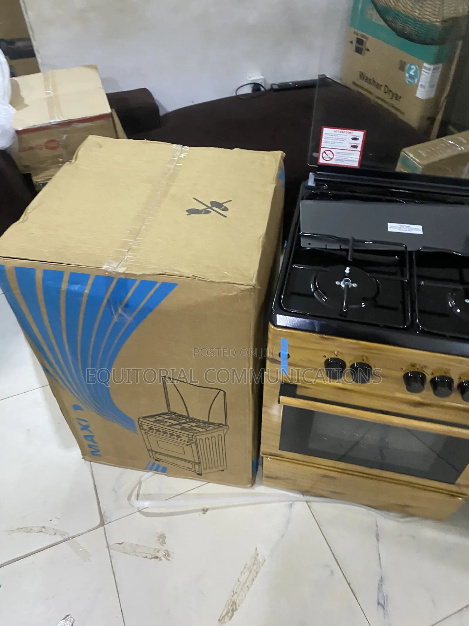 Maxi 6060 Wood 3b+1p Standing Gas Cooker