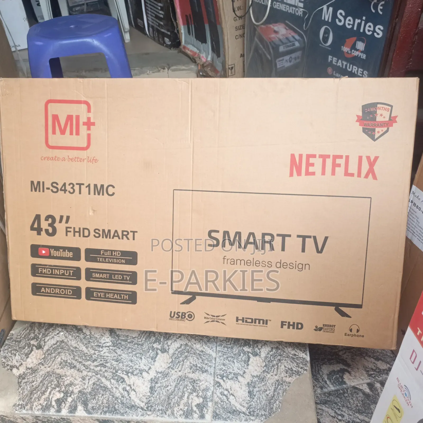 Mi+ Smart 43 inches TV 2year Warranty
