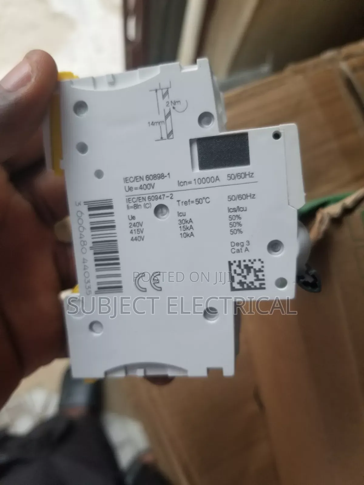 For a Schneider Electric 100a 2-Pole McB,