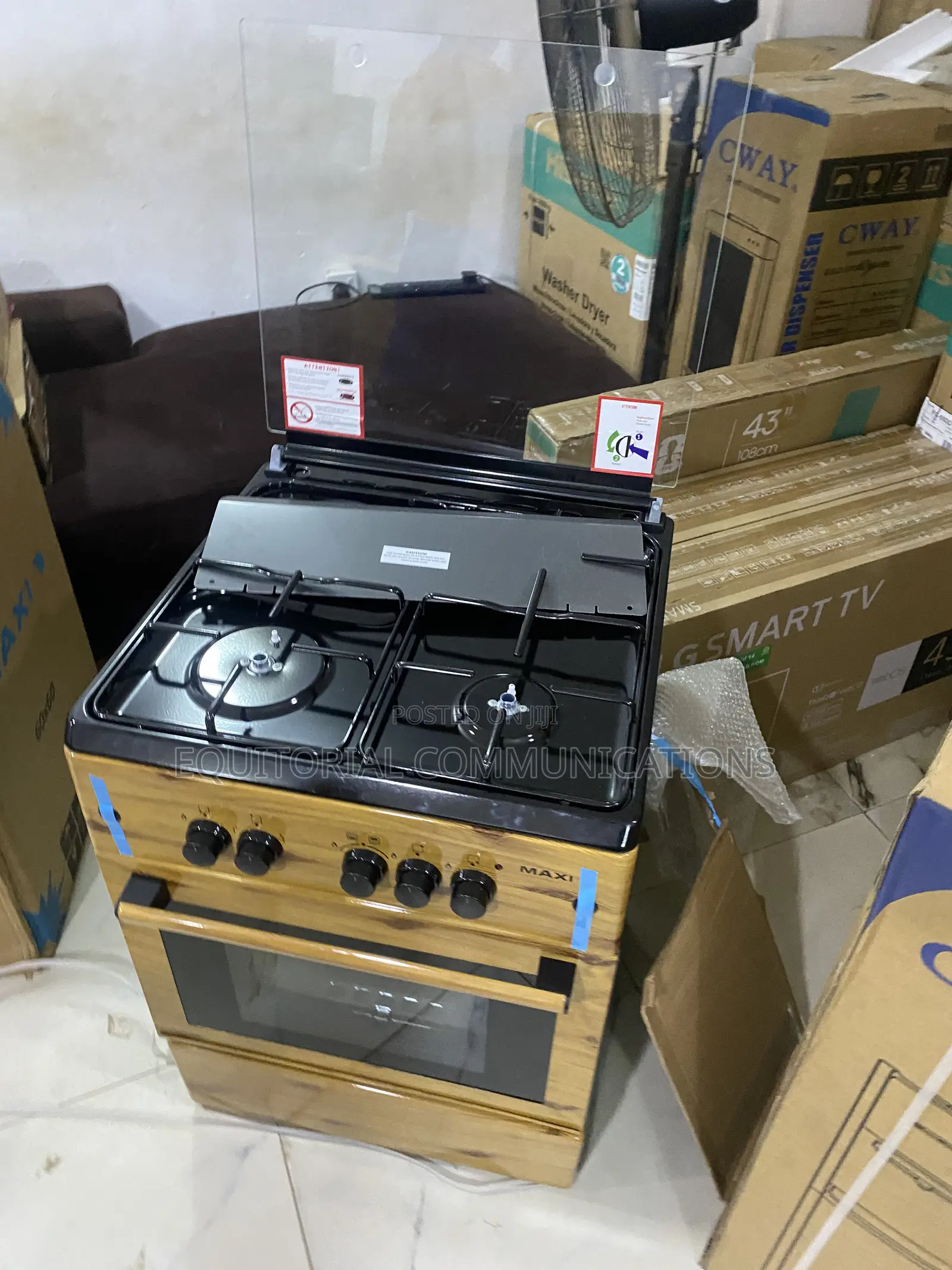 Maxi 6060 3+1 Wood Standing Kitchen Gas Cooker