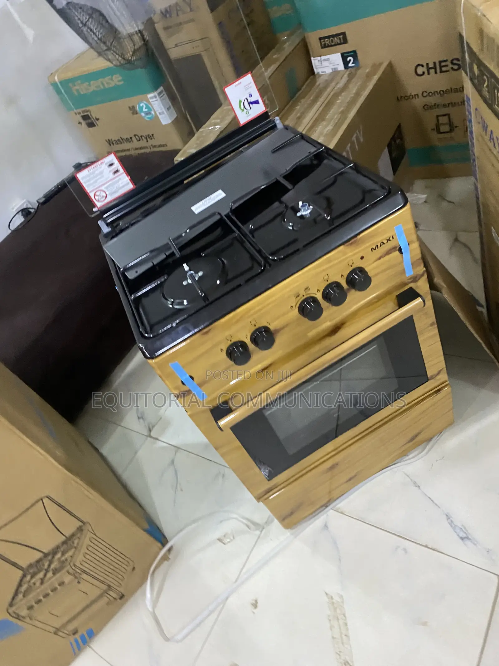 Maxi 6060 Wood 3+1 Standing Gas Stove for Home