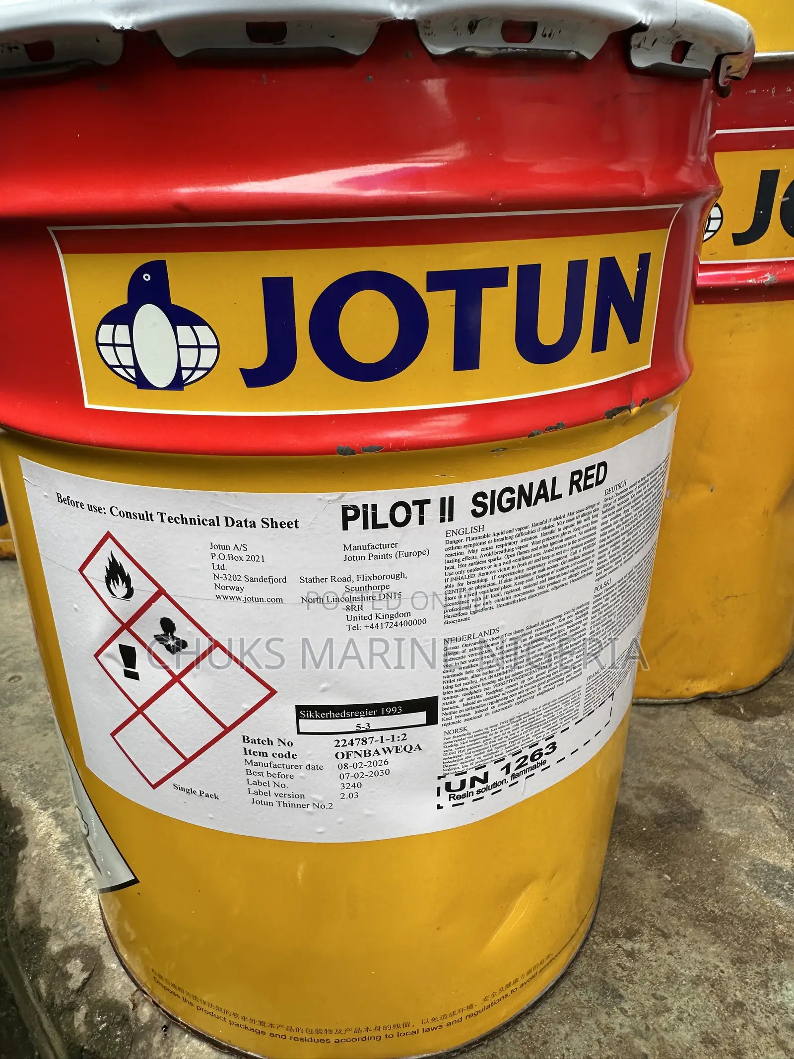 Jotun Pilot II Finish Signal Red