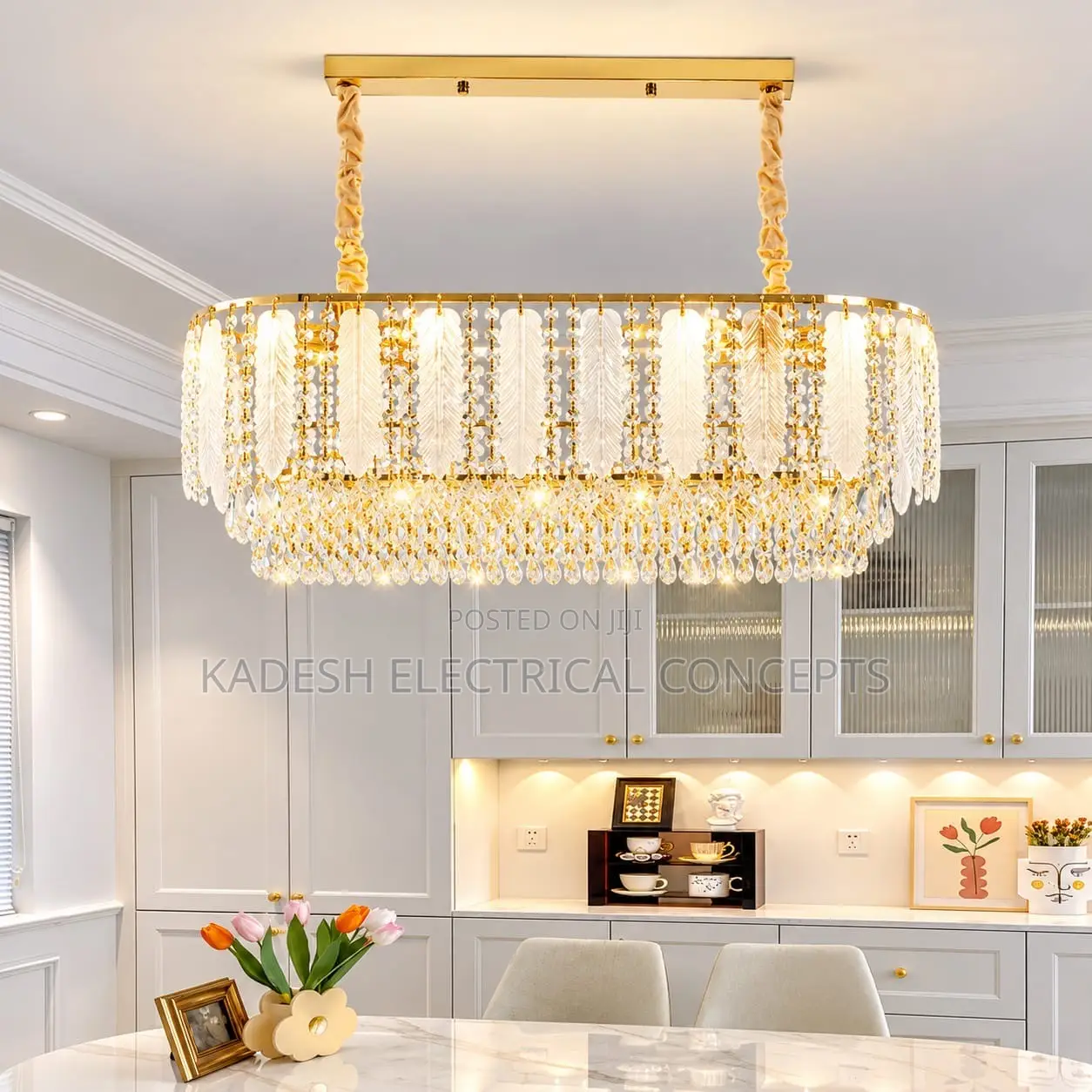 Luxury Crystal Chandelier Led, Modern Pendant Light Ceiling Mounted,M