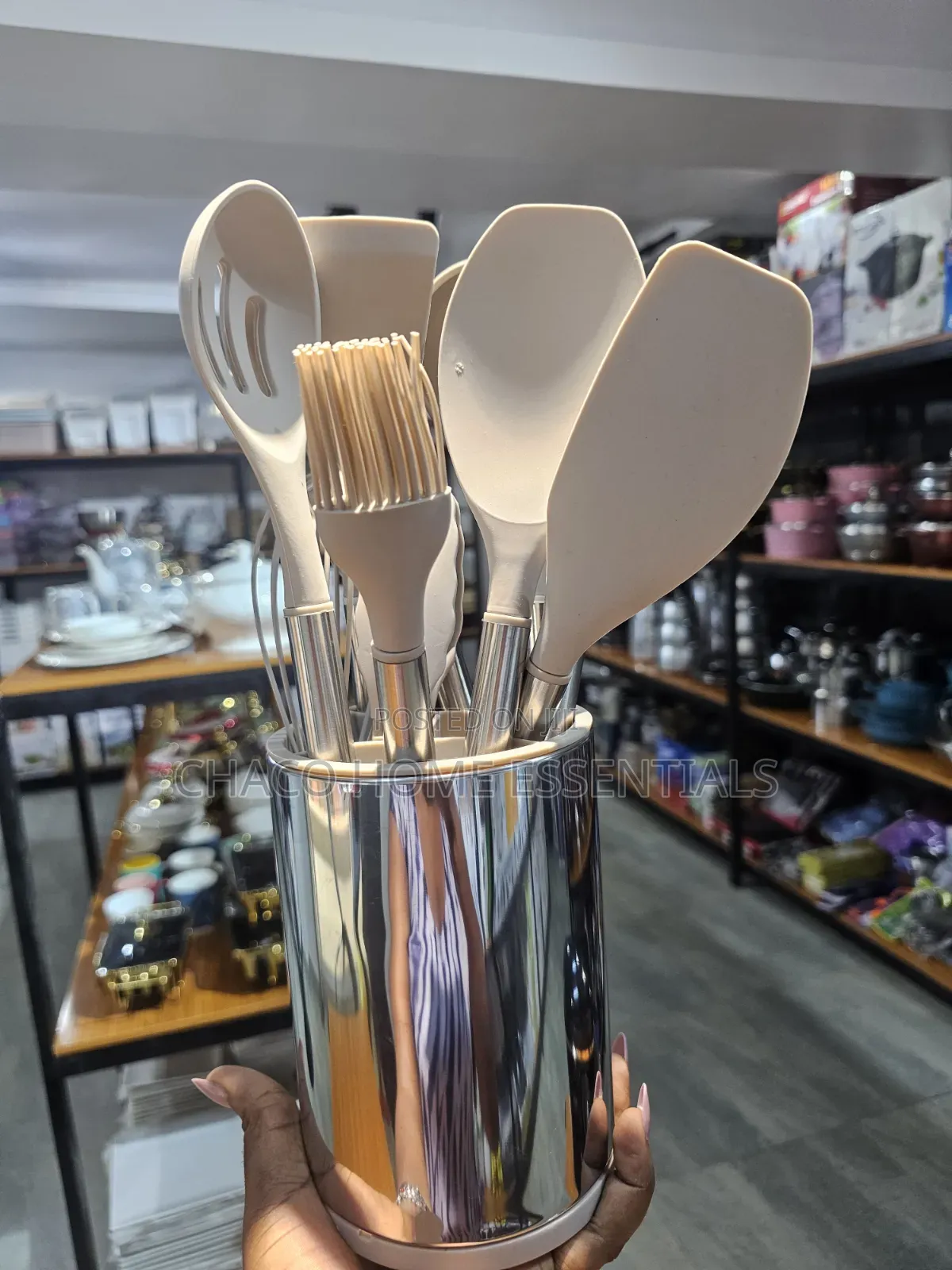12-Piece Silicone Kitchen Utensil Set With Stainless Steel Handles