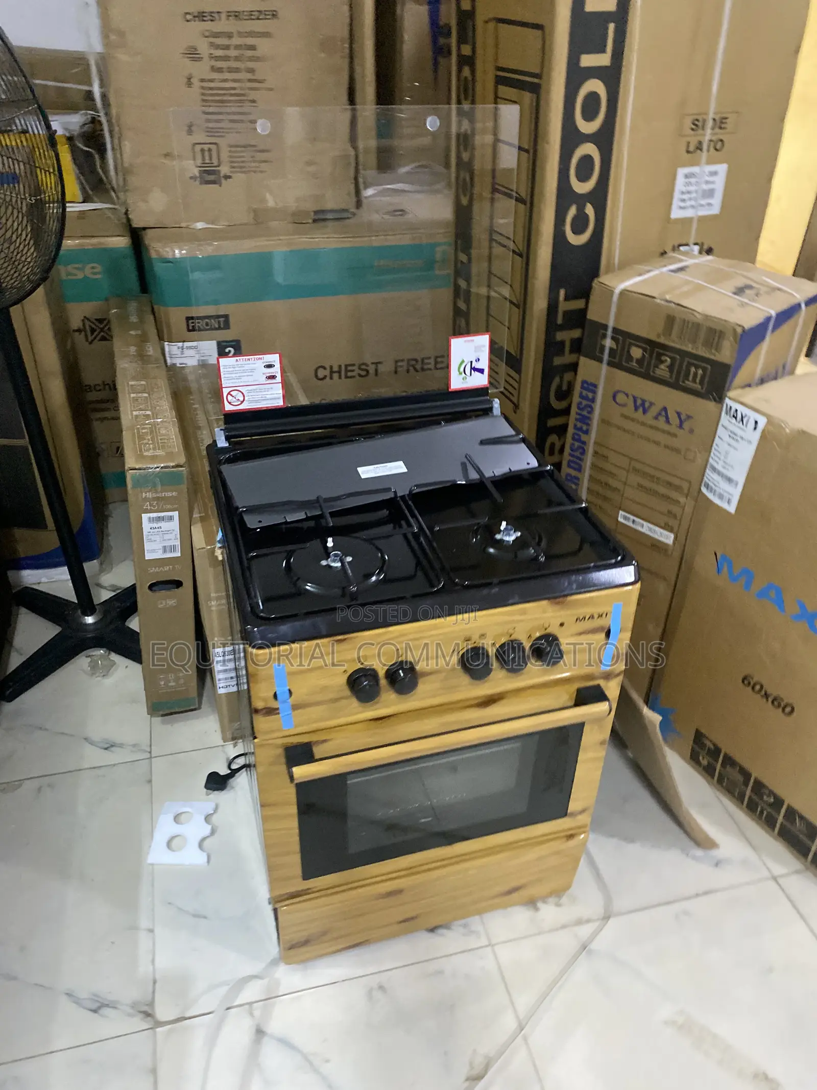Maxi 6060 3+1 Wood Standing Gas Cooker – Stylish Kitchen Cooking Kit