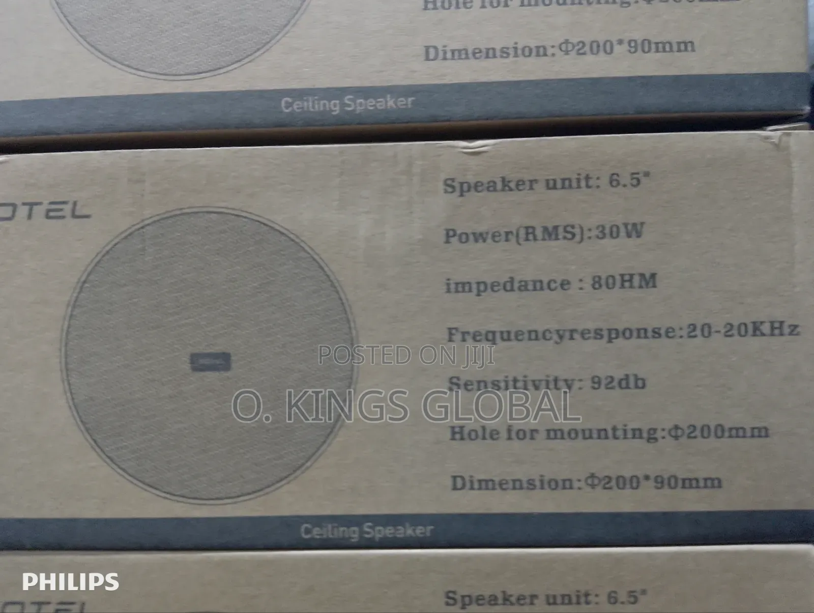 SOTEL 6.5" 30w Bluetooth Single Ceiling Speaker – 30W RMS
