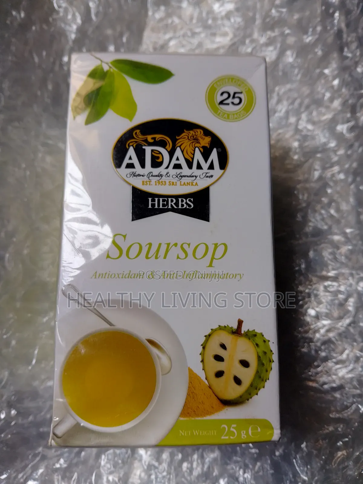 Adam Sour Sop Herbal Tea (25 Tea Bags)