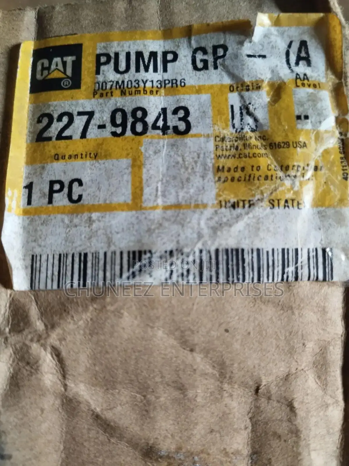 Caterpillar Auxiliary Water Pump