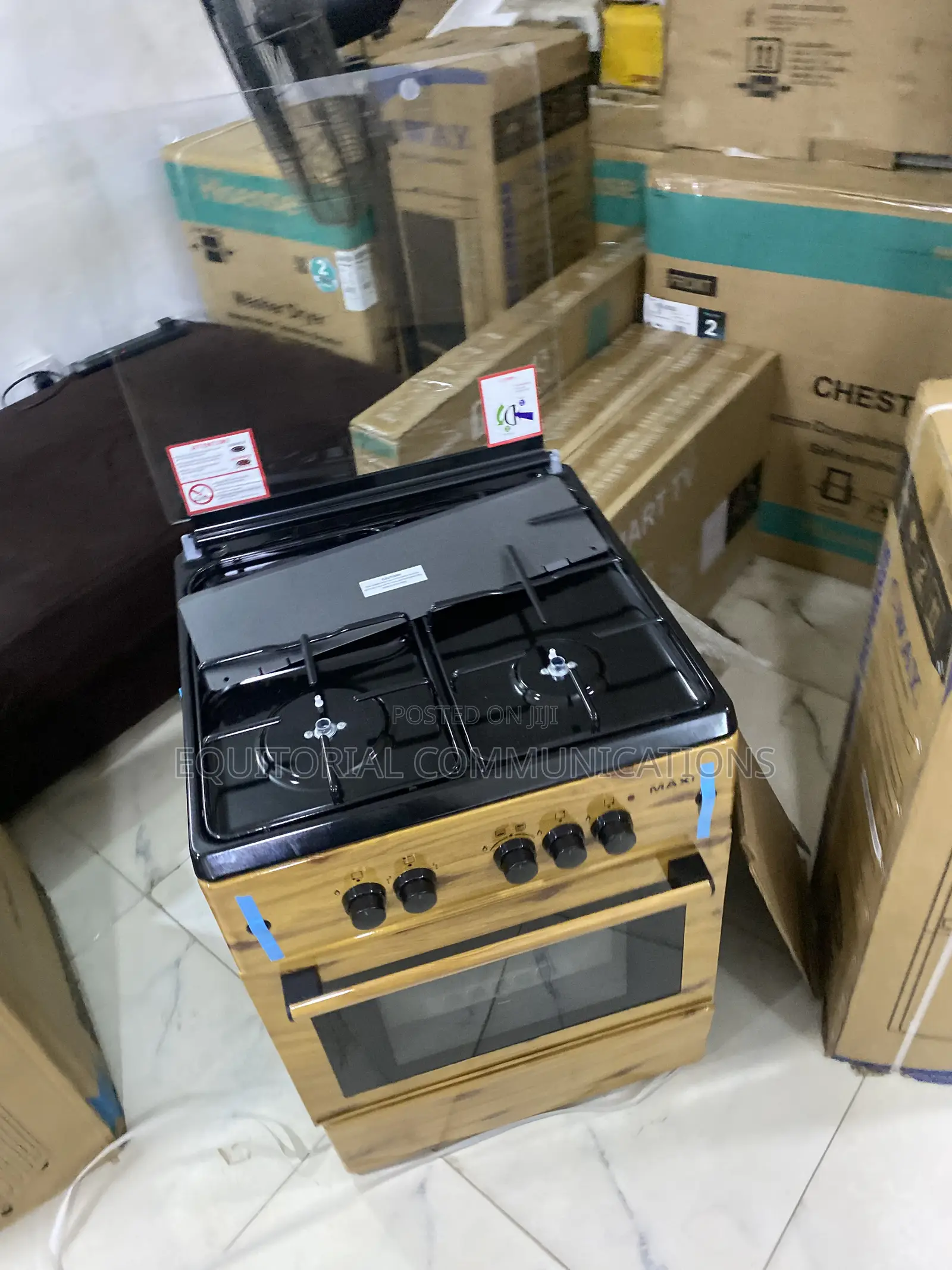 Maxi 6060 3+1 Wood Standing Gas Cooker – Elegant Design for Everyday