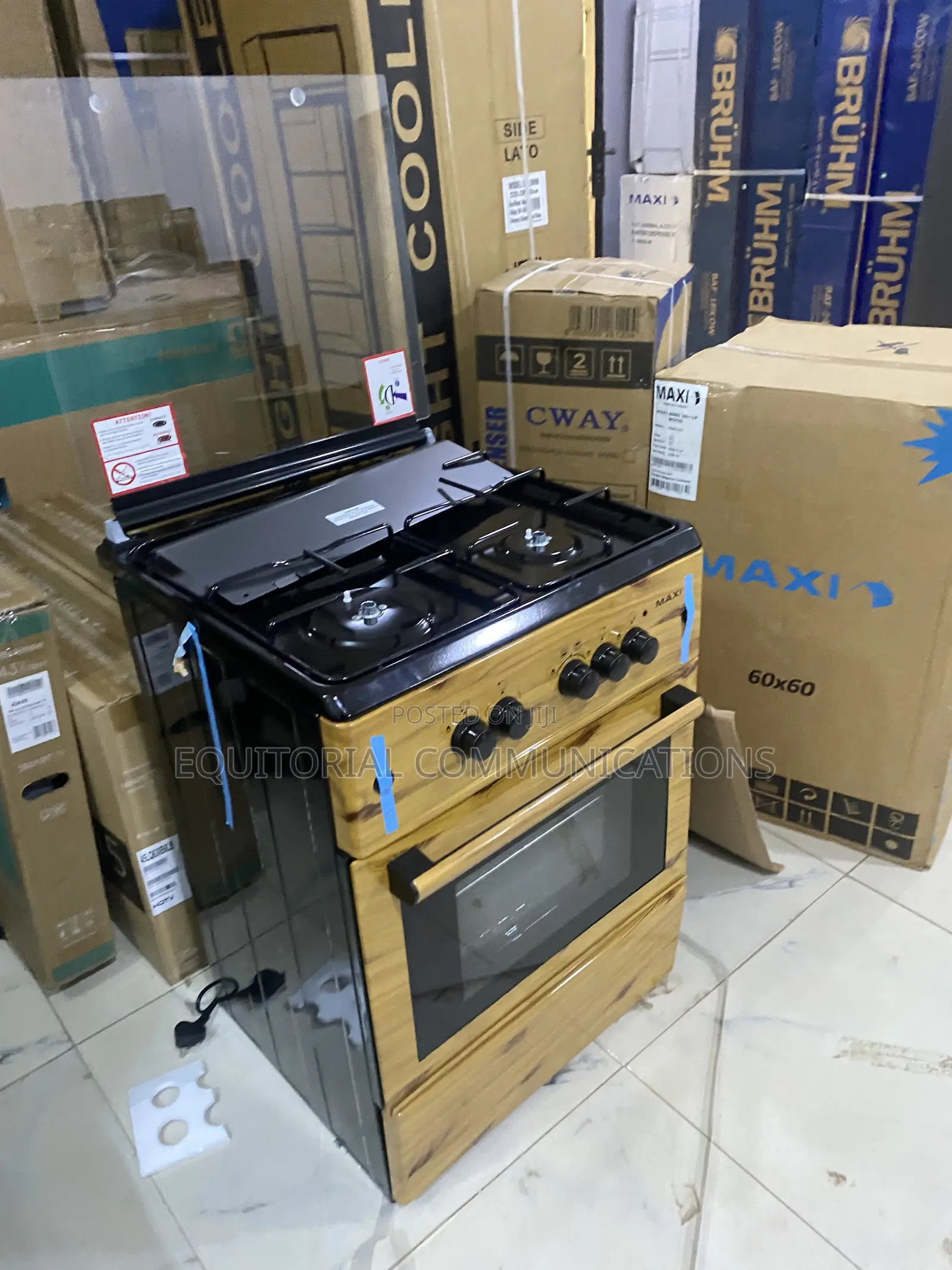 Maxi 6060 3+1 Wood Gas Cooker –Modern Standing Cooker for Home Kitchen