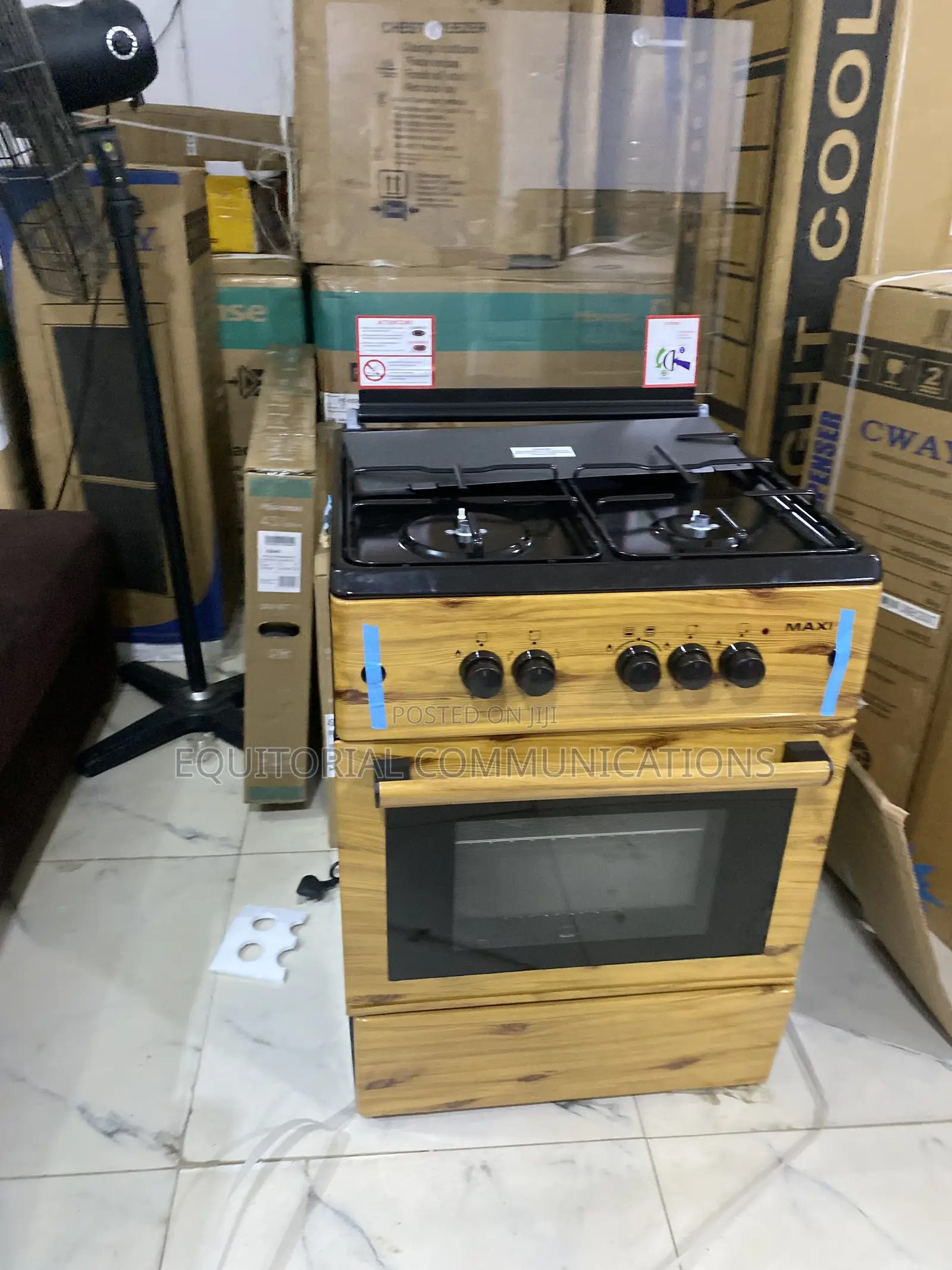 Maxi 6060 3+1 Wood Finish Gas Cooker – Convenient Standing Kitchen Gas