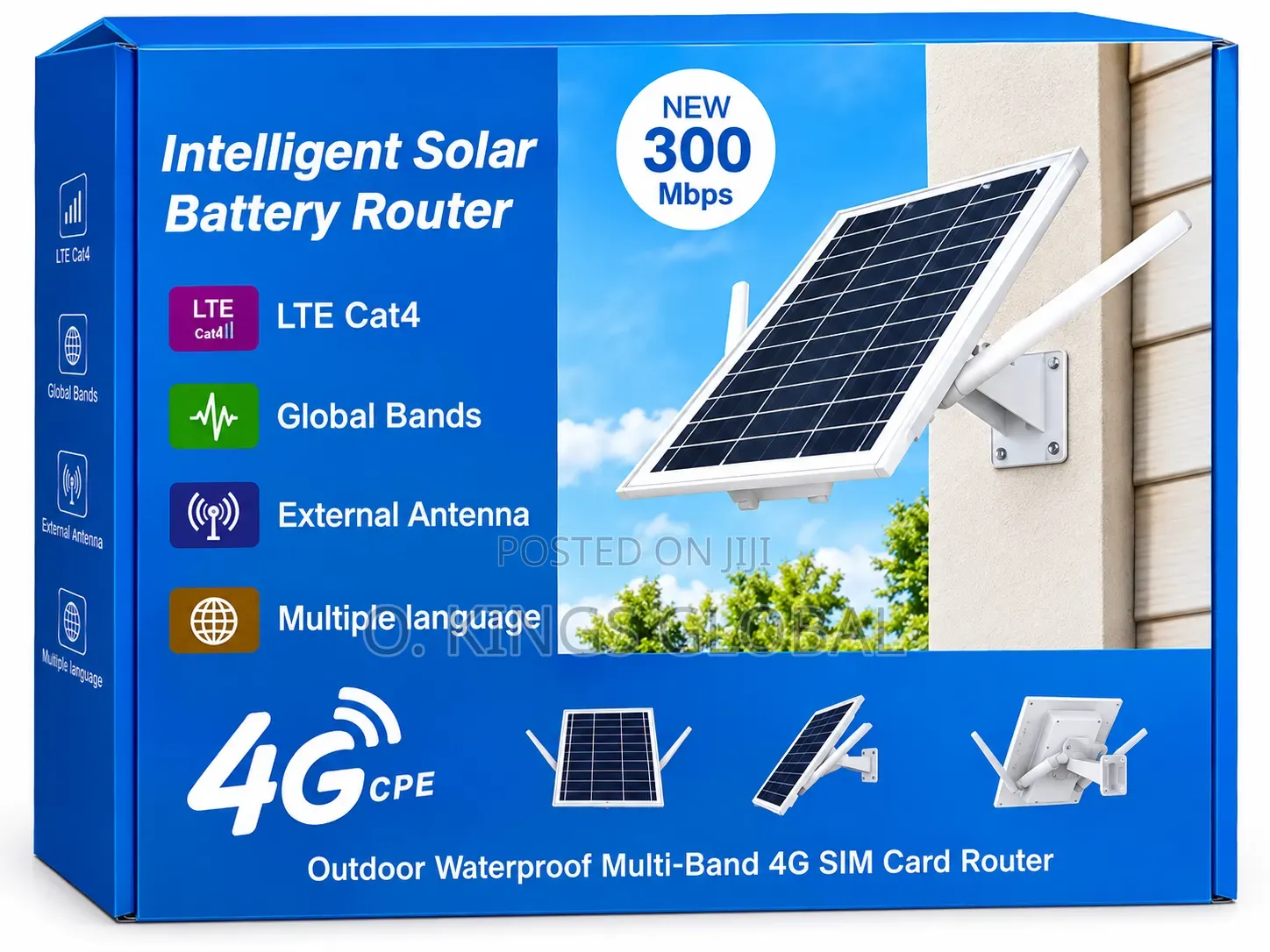 4g/5g LTE Solar Outdoor /Indoor 300mbps, 2.4G WiFi Router