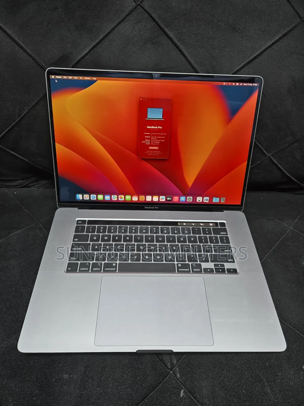 Laptop Apple MacBook Pro 2019 32GB Intel Core i7 SSD 512GB