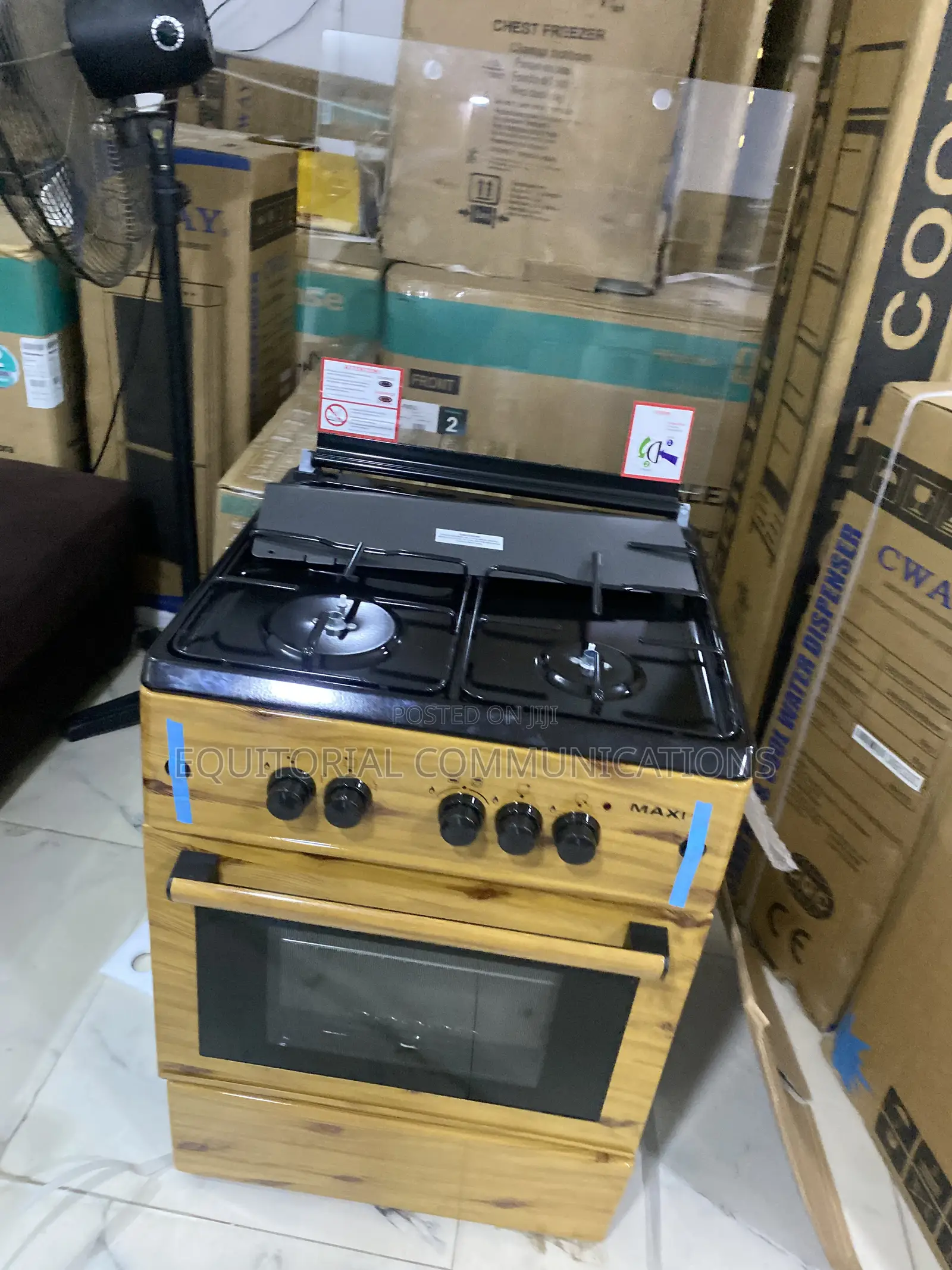 Maxi 6060 3+1 Wood Gas Cooker – Elegant Standing Design for Easy Cooki