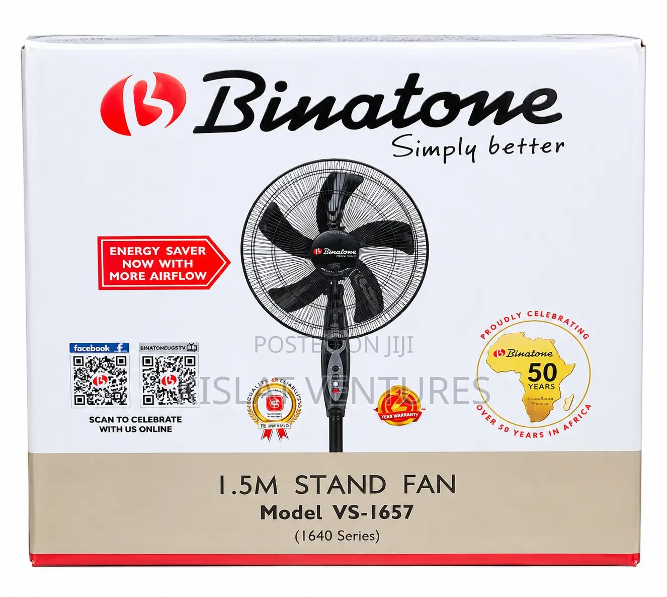 Binatone 16" Standing Fan - VS-1657