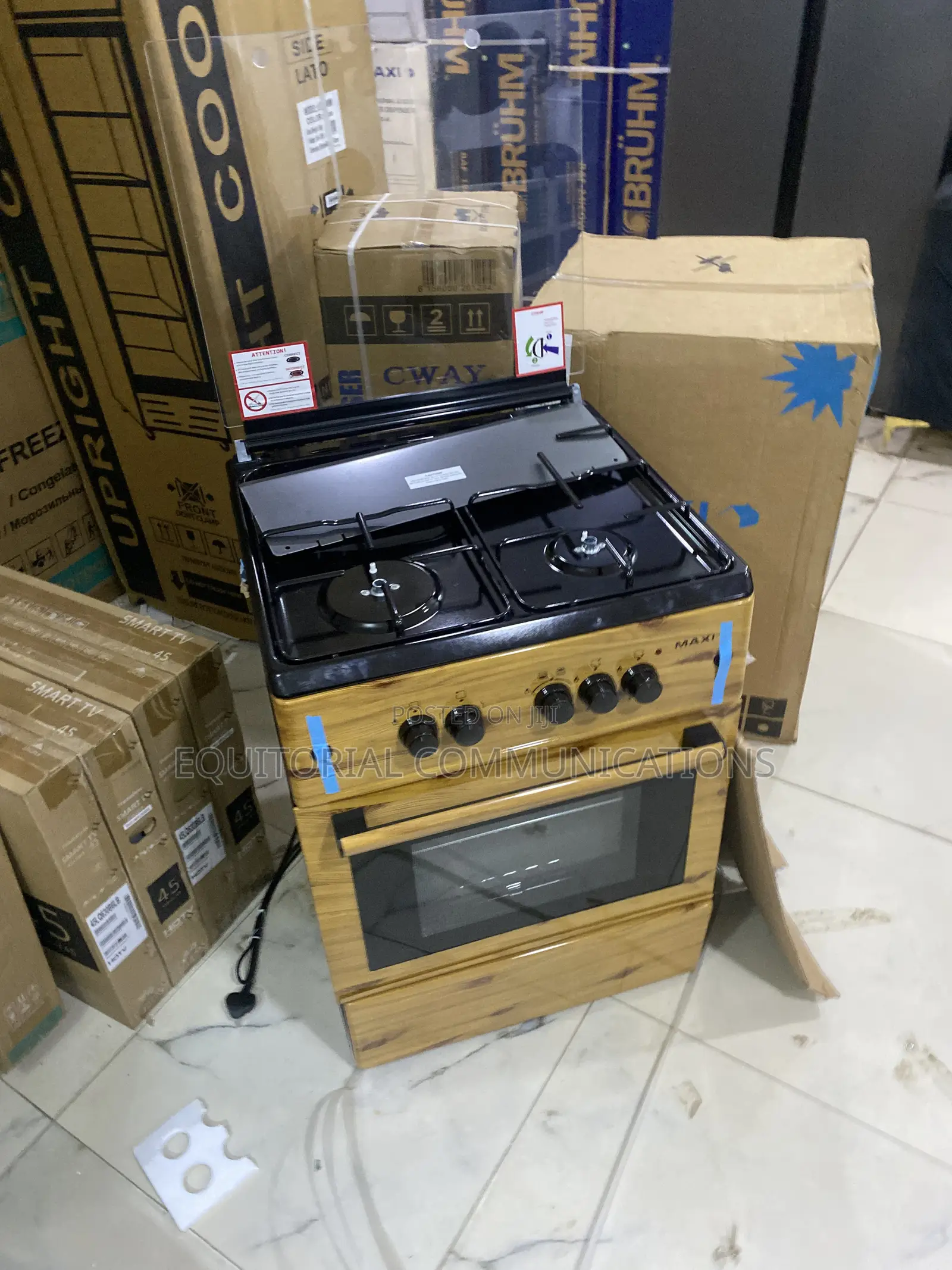 Maxi 6060 Wood Finish 3+1 Gas Burner – Stylish Appliance for Home