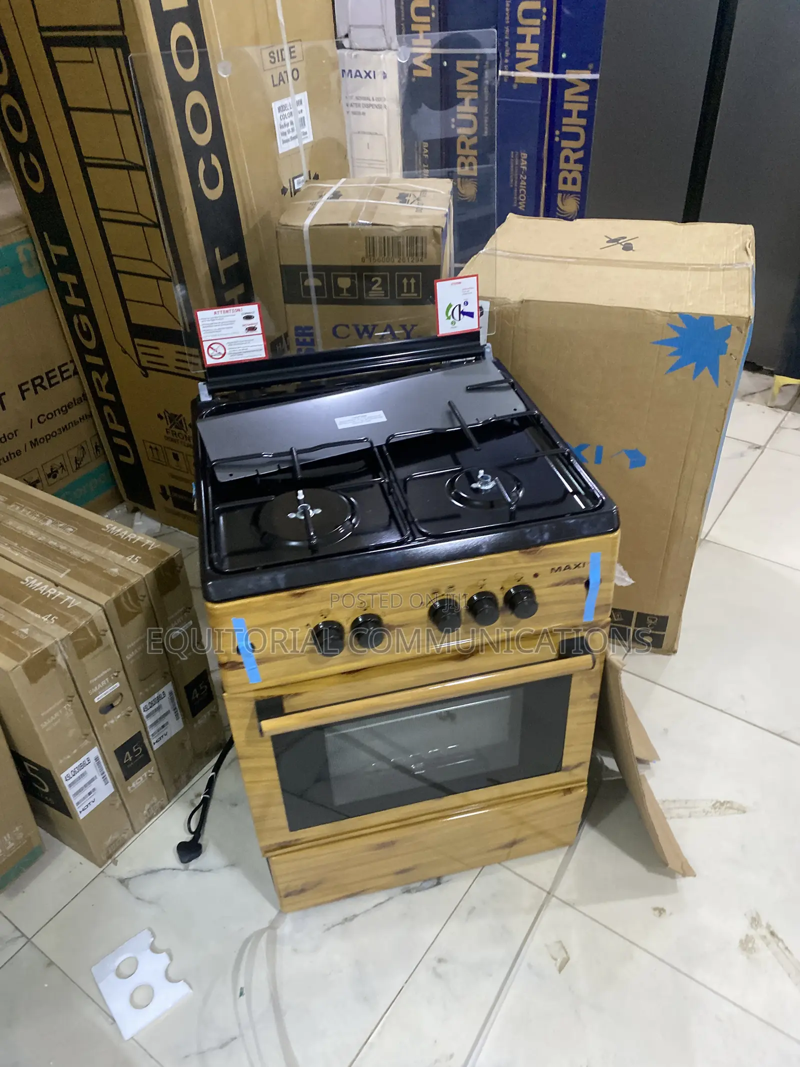 Maxi 6060 Wood Standing 3+1 Gas Burner – Elegant Kitchen Fast Cooker