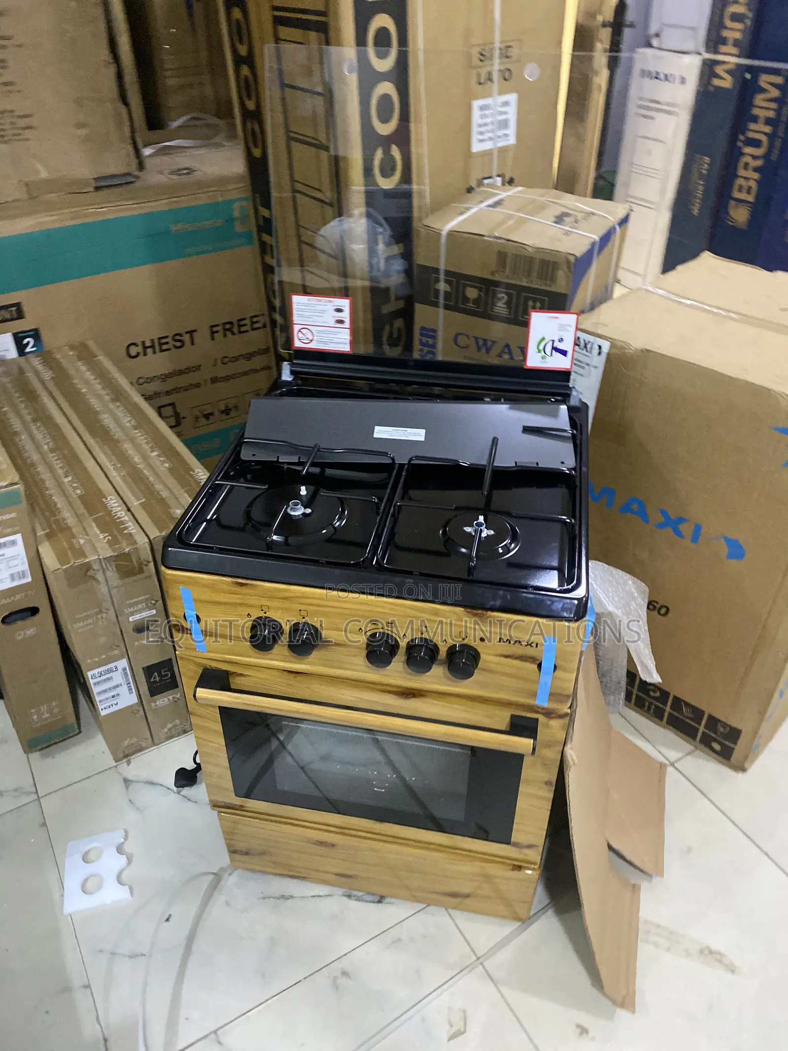 Maxi 6060 3+1 Wood Finish Gas Stove – Convenient Cooker for Daily Use
