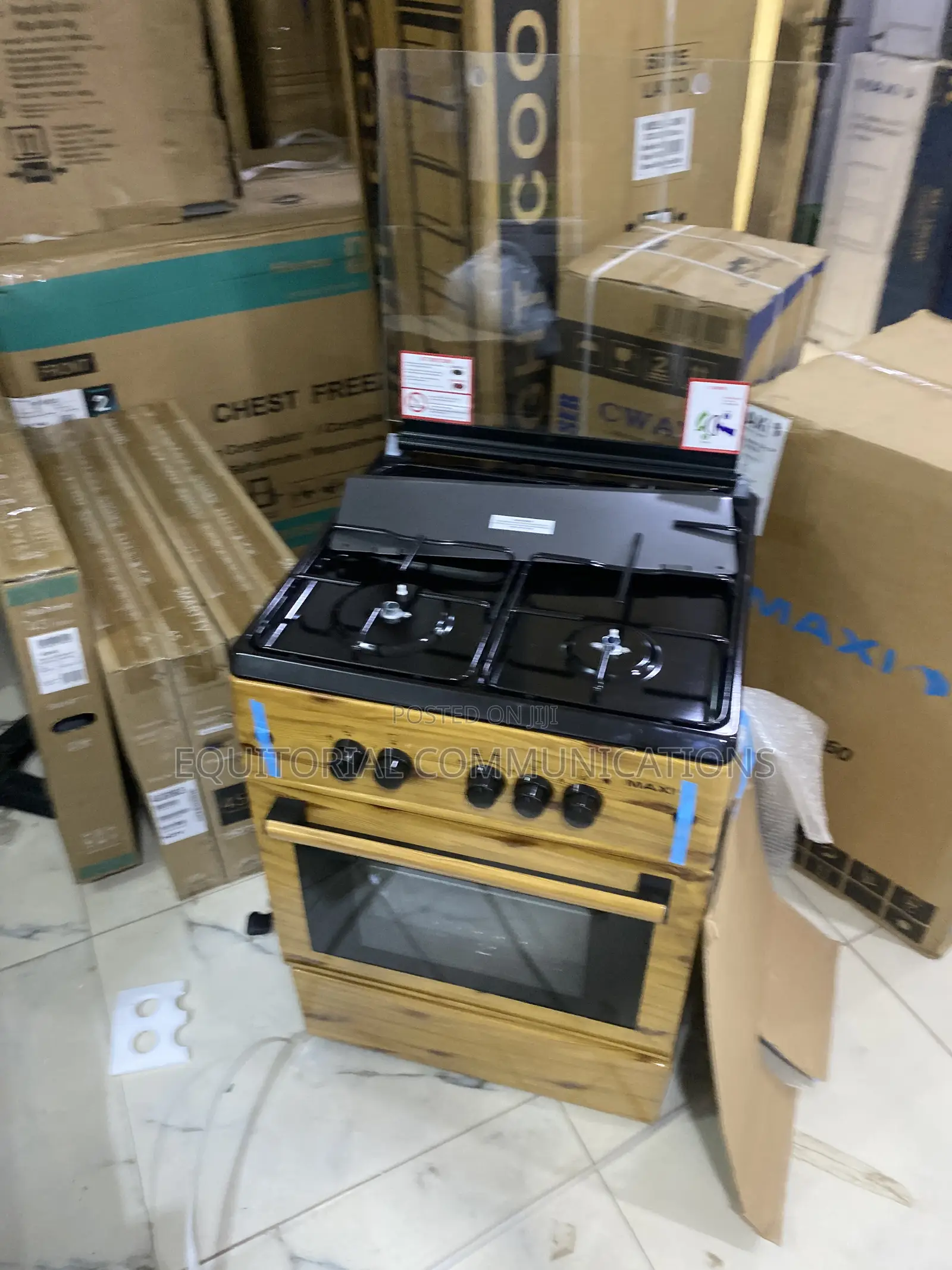 Maxi 6060 Wood Finish 3+1 Gas Cooker – Attractive Kitchen Gas Burner