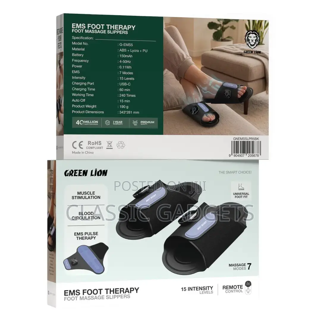 Green Lion EMS Foot Therapy Massage Slippers