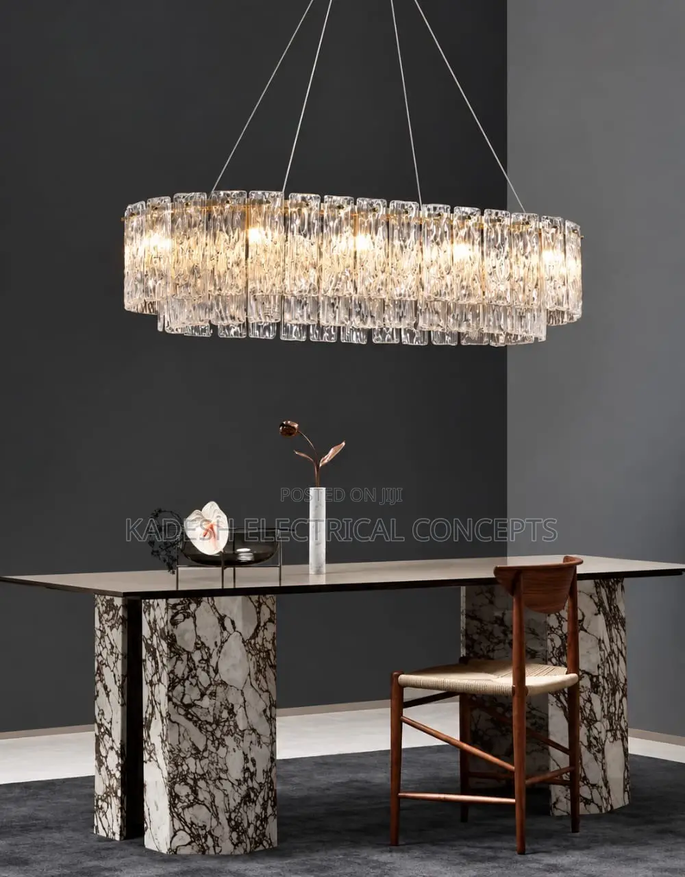New Luxury Glass LED Chandelier Restaurant Bedroom Living Room Villa