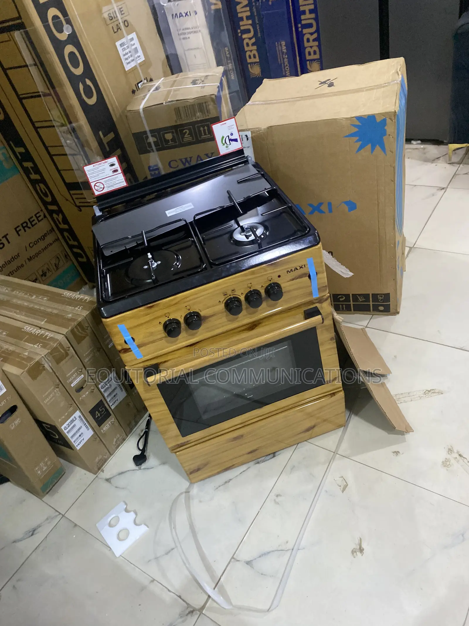 Maxi 6060 3+1 Wood Gas Stove – Smart Standing Cooker for Modern Kitche